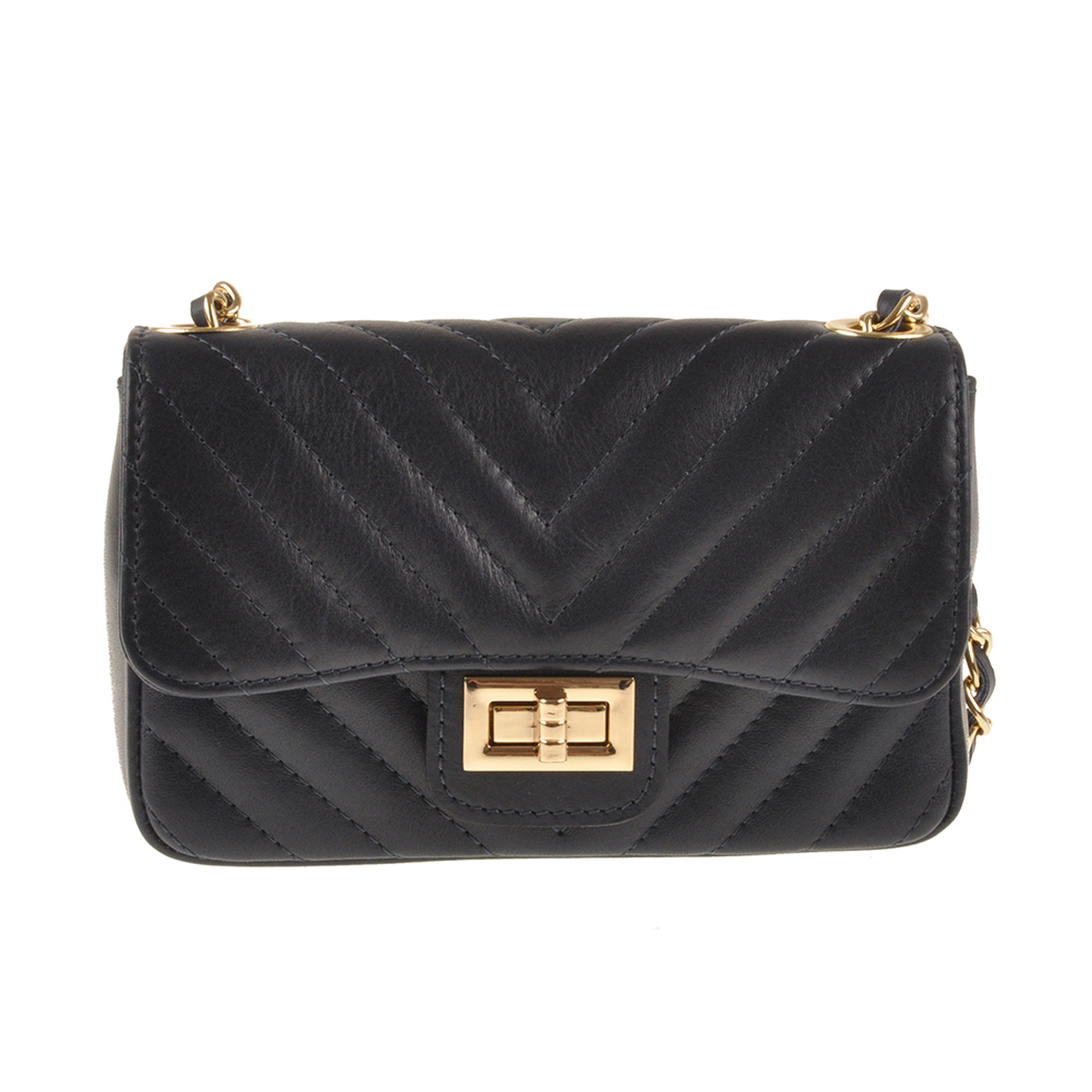 Borsa con tracolla a catena blu Florence Bags vista0