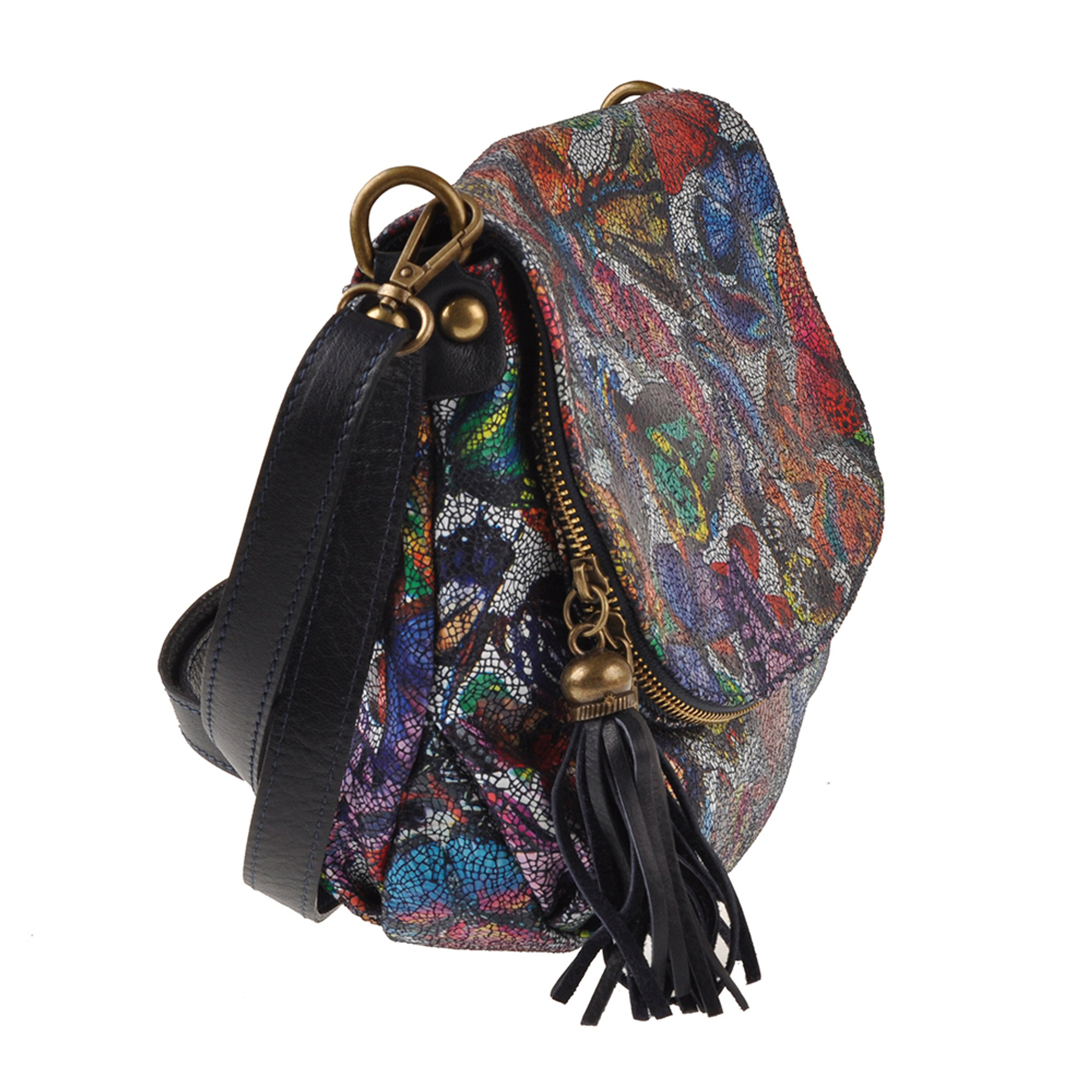 Borsa a tracolla a fantasia multicolor Florence Bags vista3
