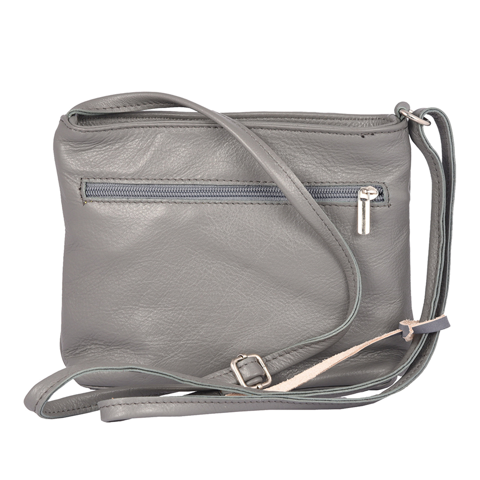 Borsa a tracolla a tinta unita grigia Florence Bags vista1