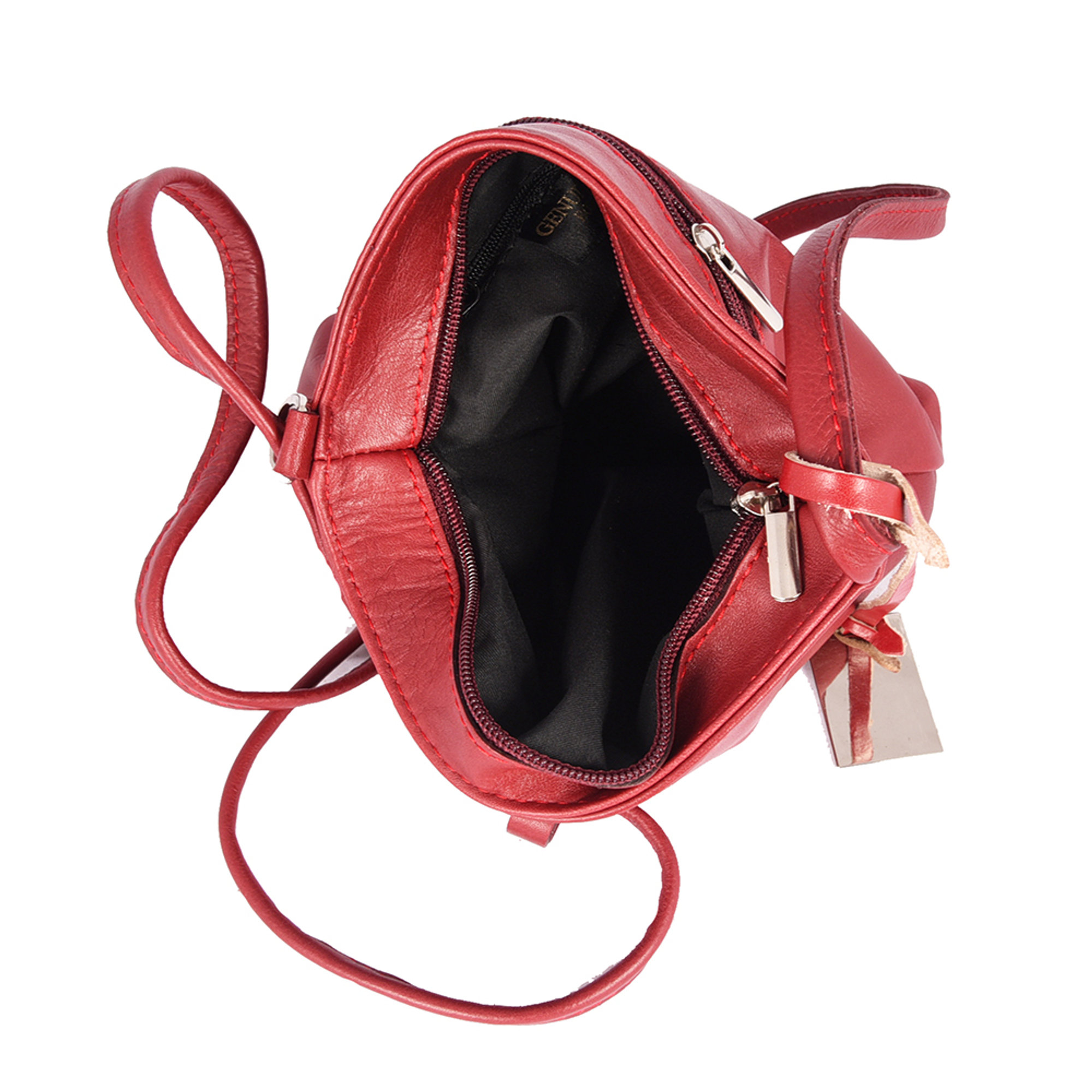 Borsa a tracolla a tinta unita rossa Florence Bags vista2