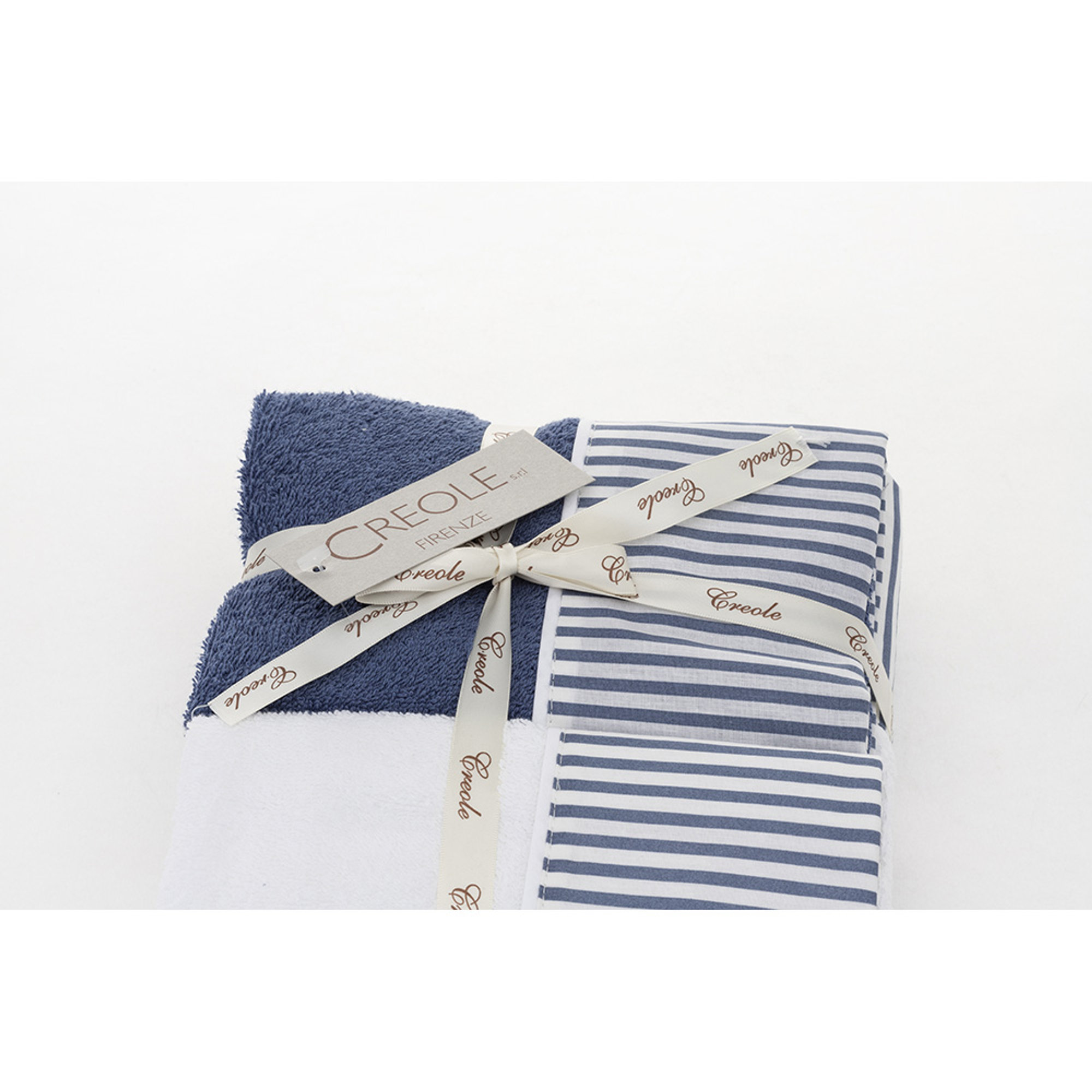 Set viso + ospite AMY, bianco/blu Creole vista1