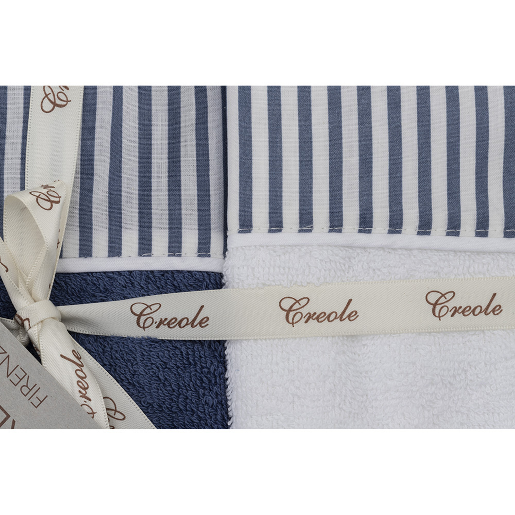 Set viso + ospite AMY, bianco/blu Creole vista2