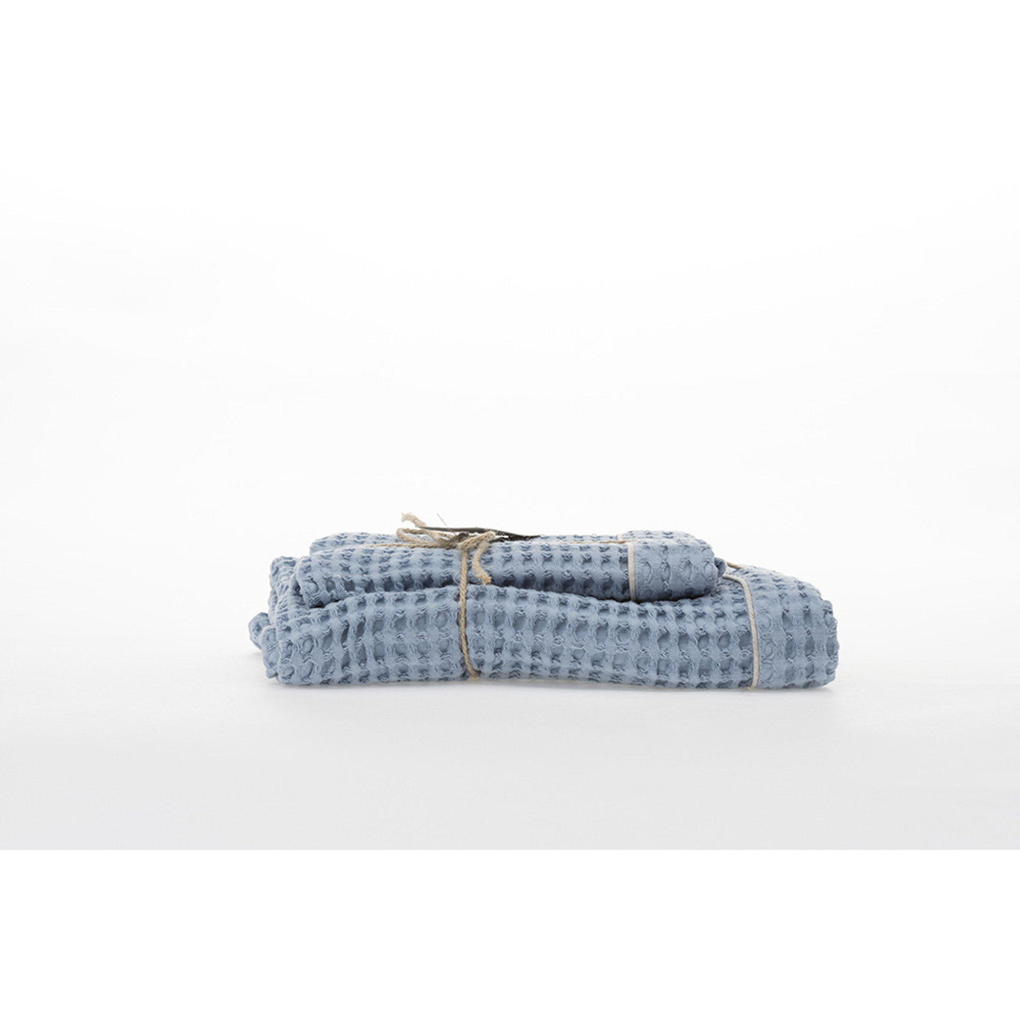 Set viso + ospite Nido d'Ape, azzurro Creole vista2