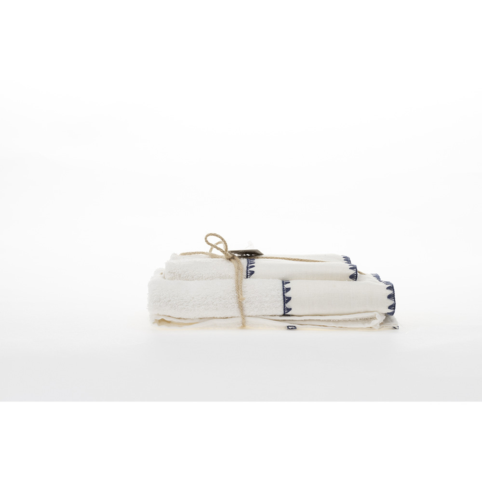 Set viso + ospite Patrizia, panna/blu Creole vista1
