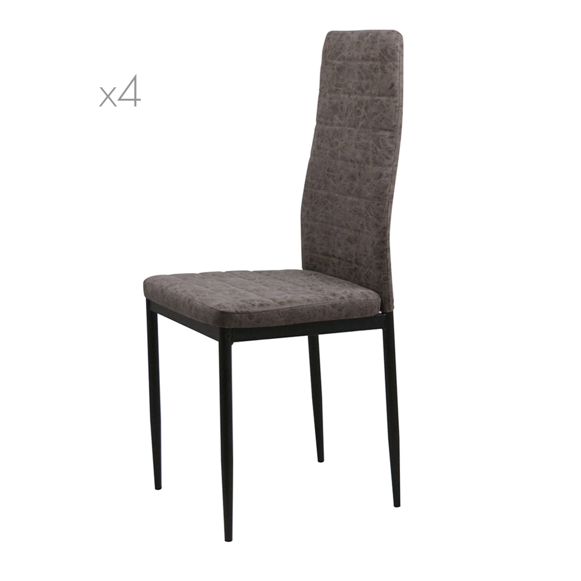 Set da 4 - Sedia Queen in similpelle, tortora meccanico Speciale Sedie - 2019 vista0