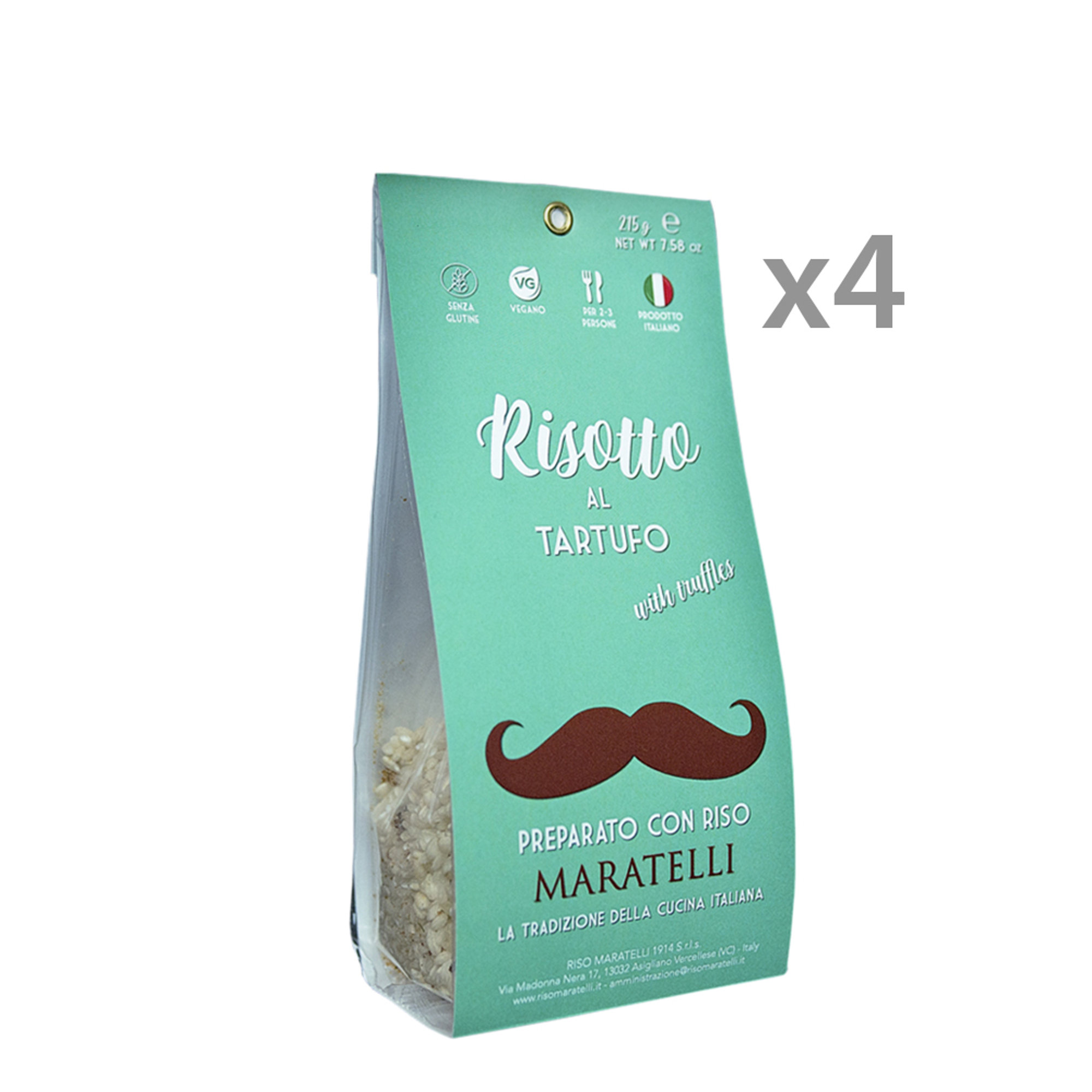 4 pakker - Trøffelrisotto 215 g Riso Maratelli 1914 vista0