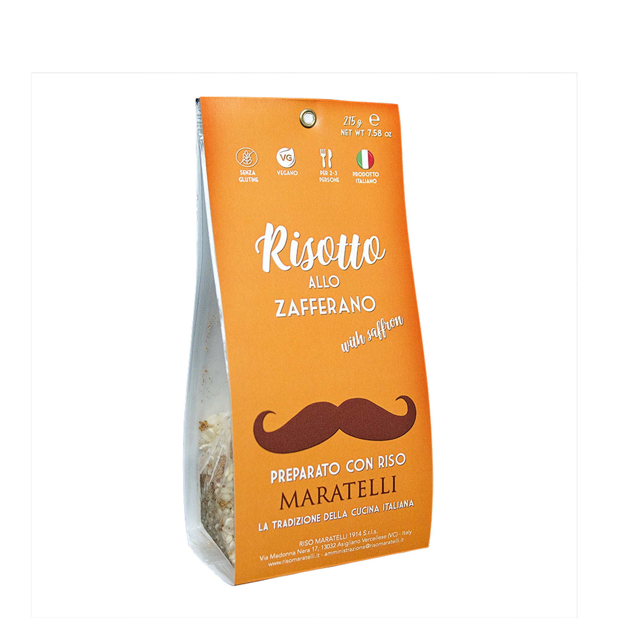 4 Risotti misti da 215 gr: 1 Zafferano - 1 Tartufo - 1 Radicchio - 1 Cipolla Rossa Tropea IGT Riso Maratelli 1914 vista1