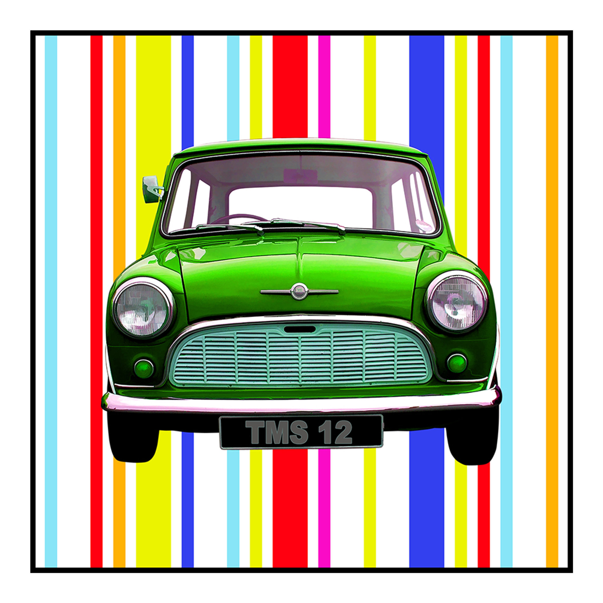 Stampa MINI GREEN 70x70, multicolore Industrial Pop vista0
