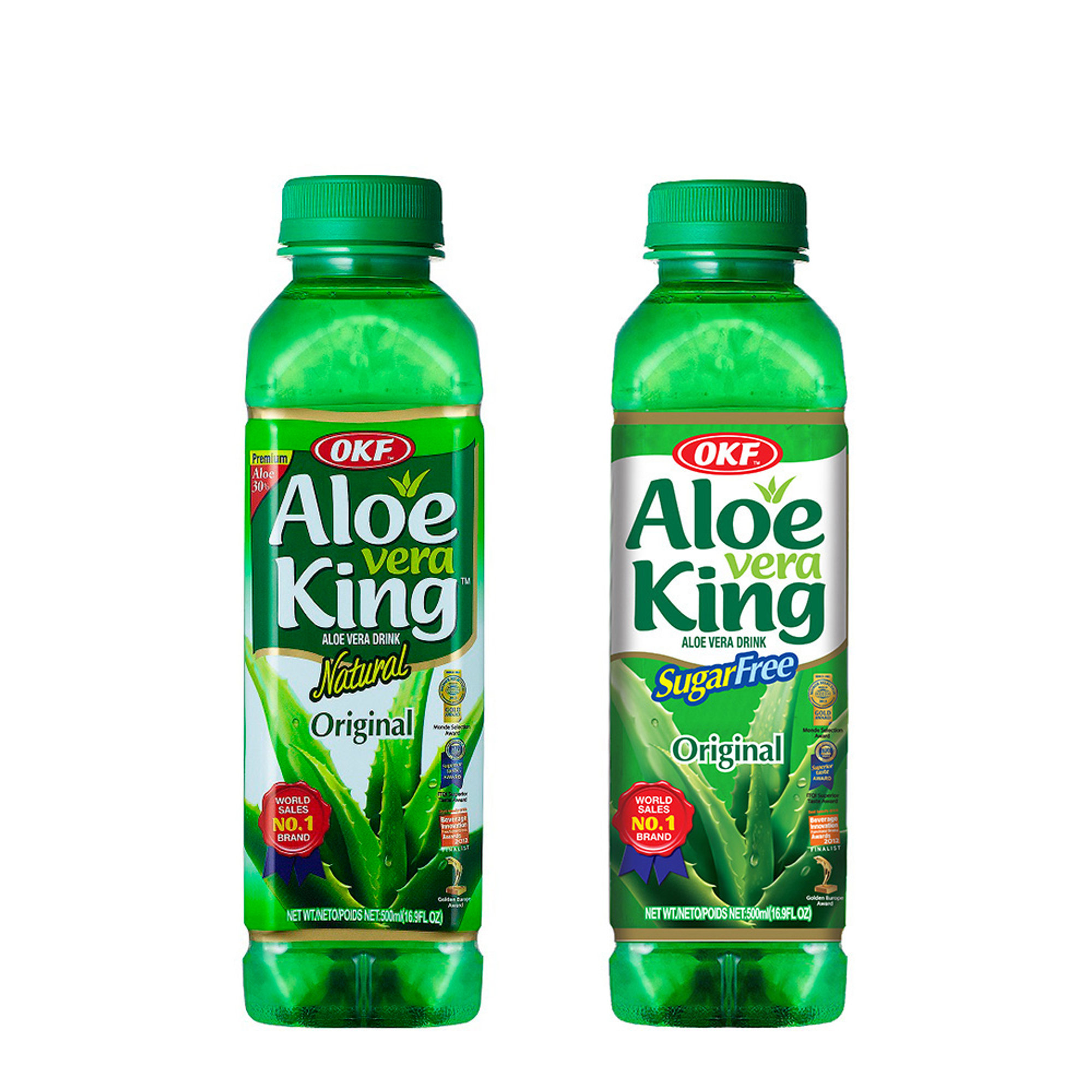 20 bottiglie miste da 500 ml: 10 Okf Aloe Vera - 10 Okf Aloe Vera Stugar Free Okf vista0
