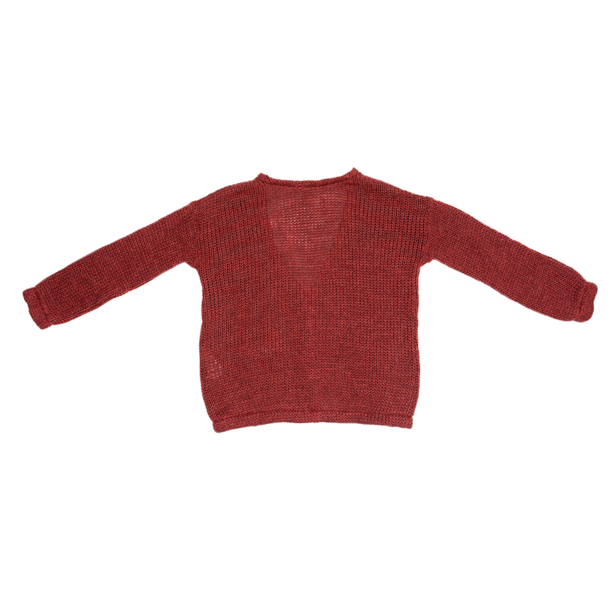 Cardigan a V bordeaux CAFFè D'ORZO vista1