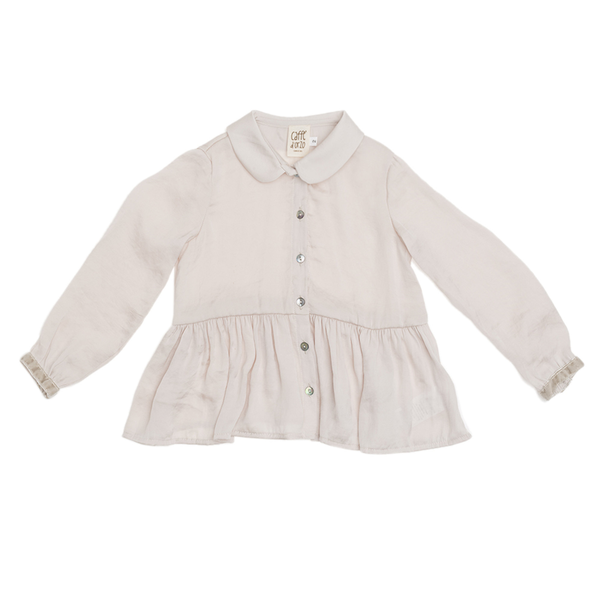 Camicia con balza al fondo burro CAFFè D'ORZO vista0