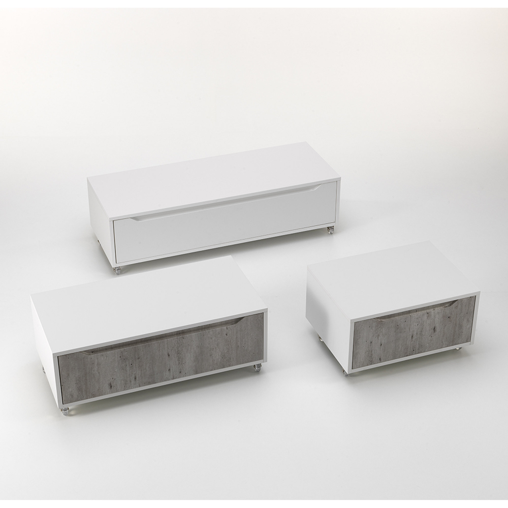 Cassettiera BELSK, cemento TFT Home vista3