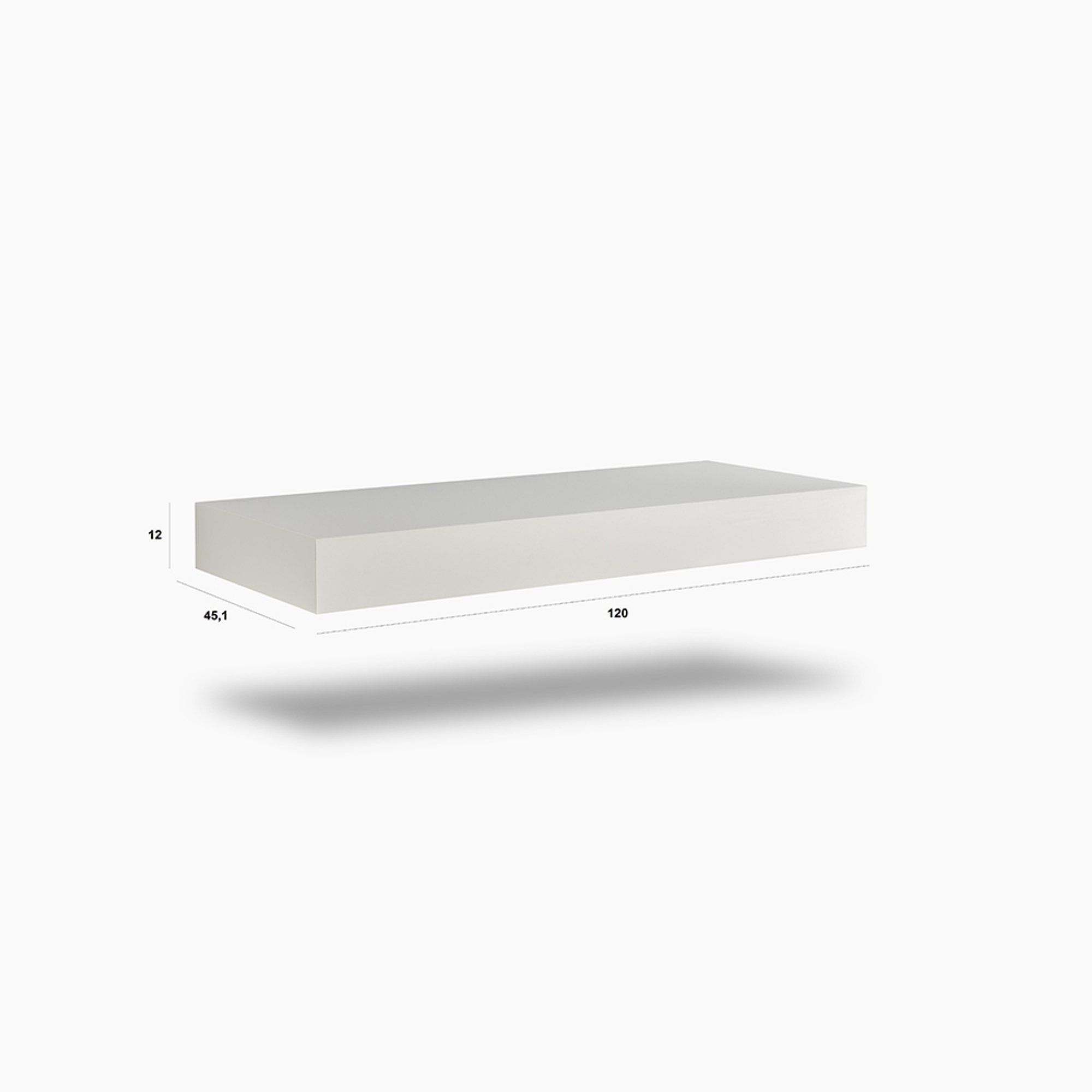 Top/Mensola BELSK 120, bianco TFT Home vista3