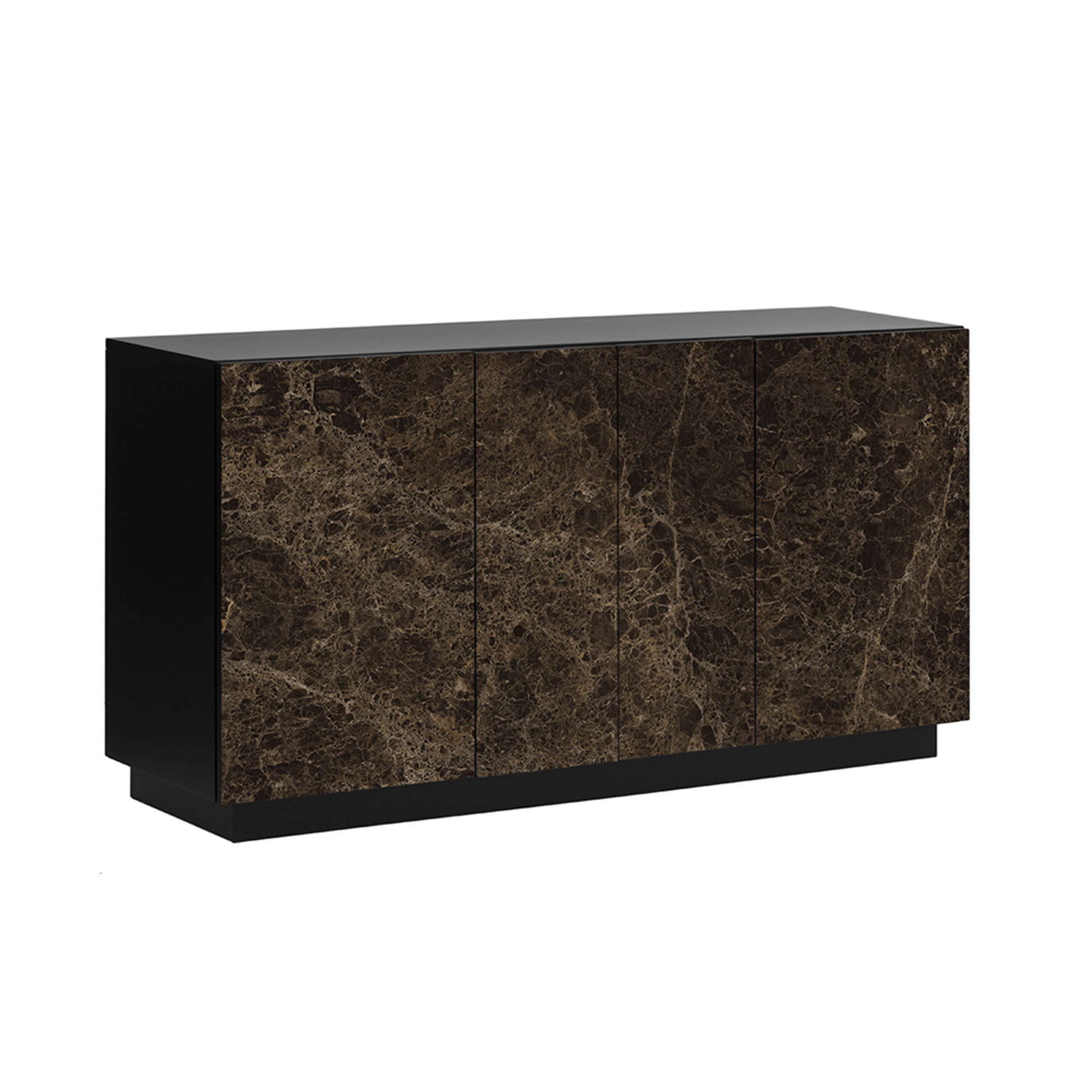 Credenza 4 ante GORIZIA, nero Unico Milano vista0