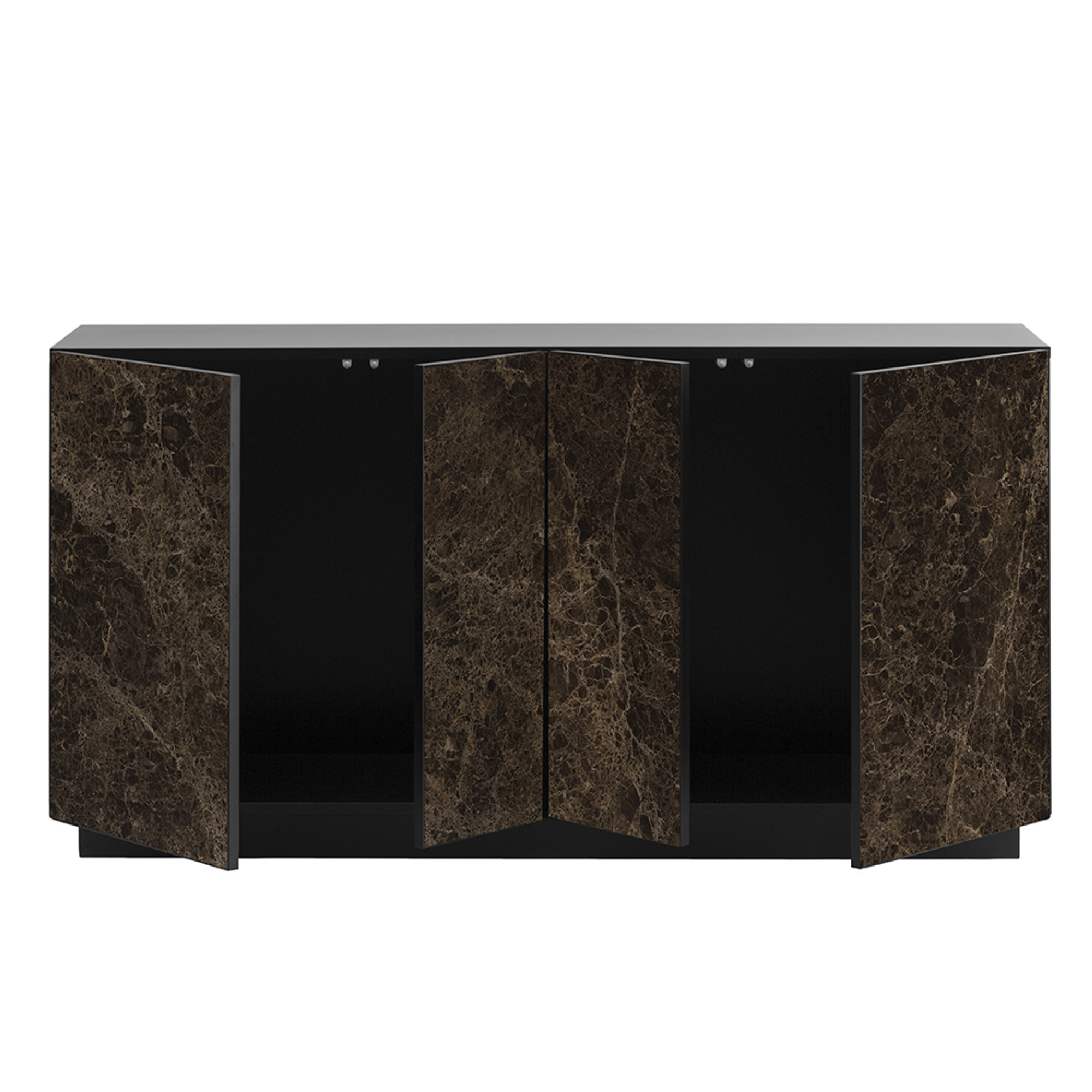 Credenza 4 ante GORIZIA, nero Unico Milano vista1