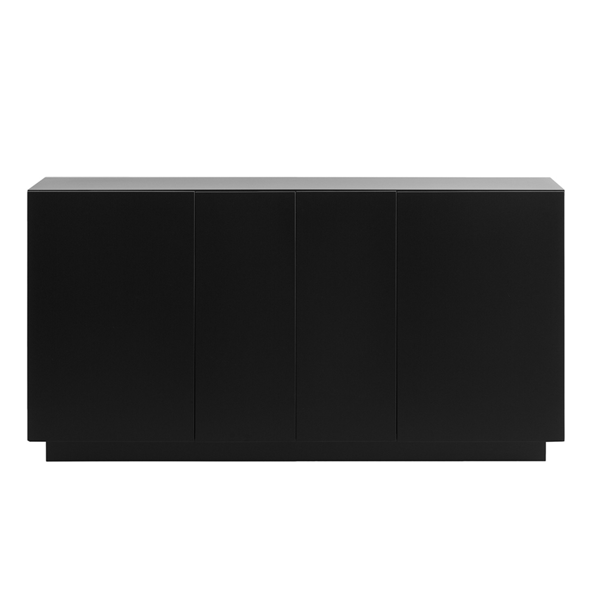 Credenza 4 ante GORIZIA, nero opaco Unico Milano vista2