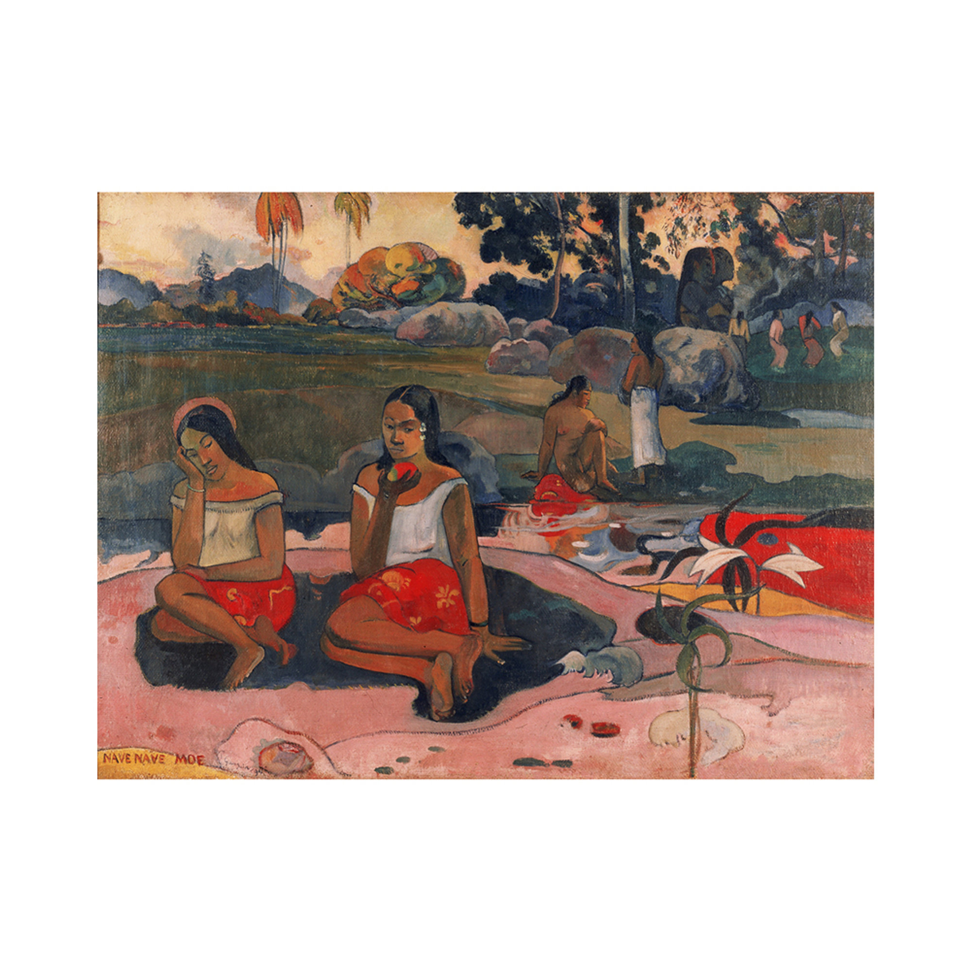 Stampa su tela - Paul Gauguin - Nave nave moe / Fonte miracolosa L'arte del regalo vista0