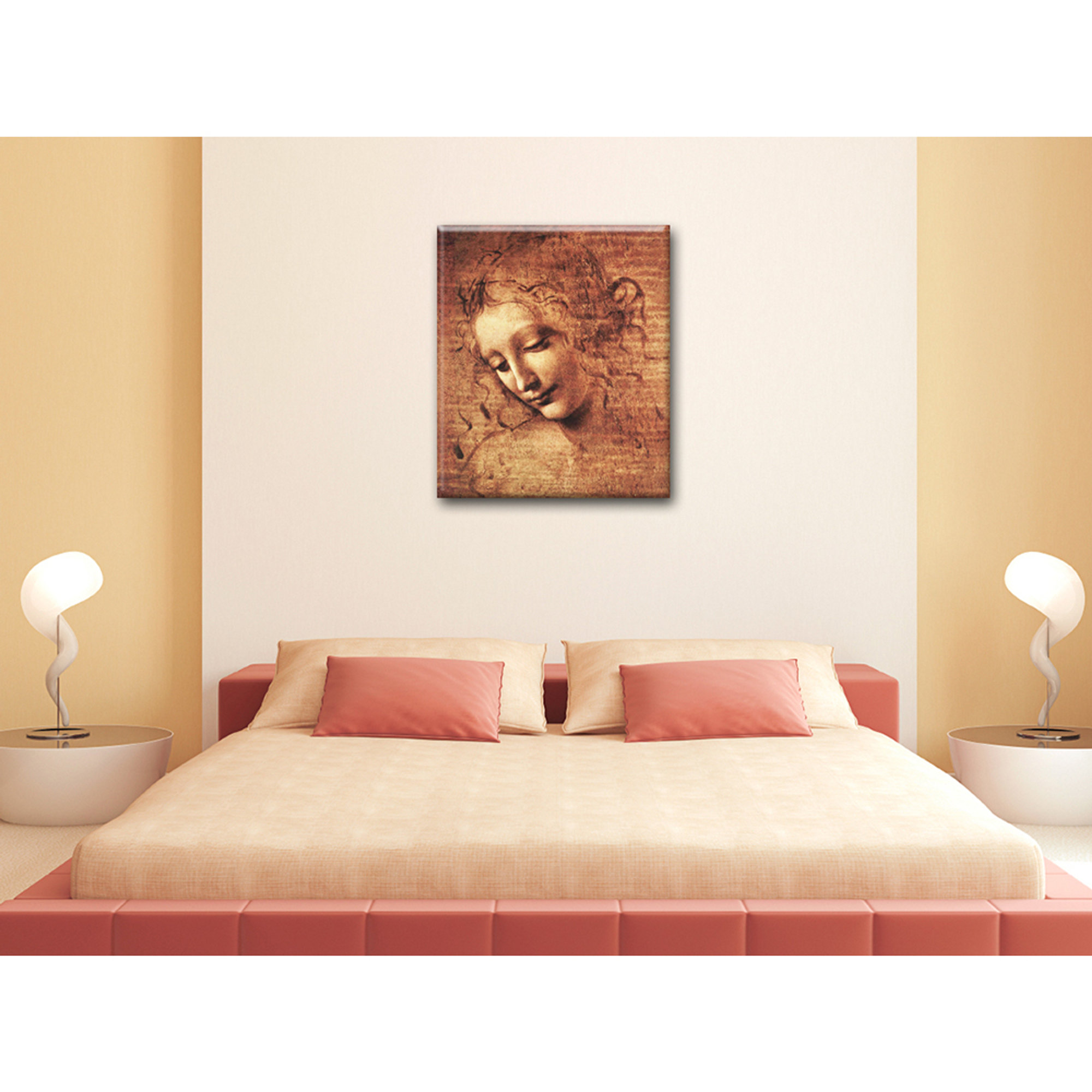 Impression sur toile - Leonardo da Vinci - Jeune fille décoiffée L'arte del regalo vista1