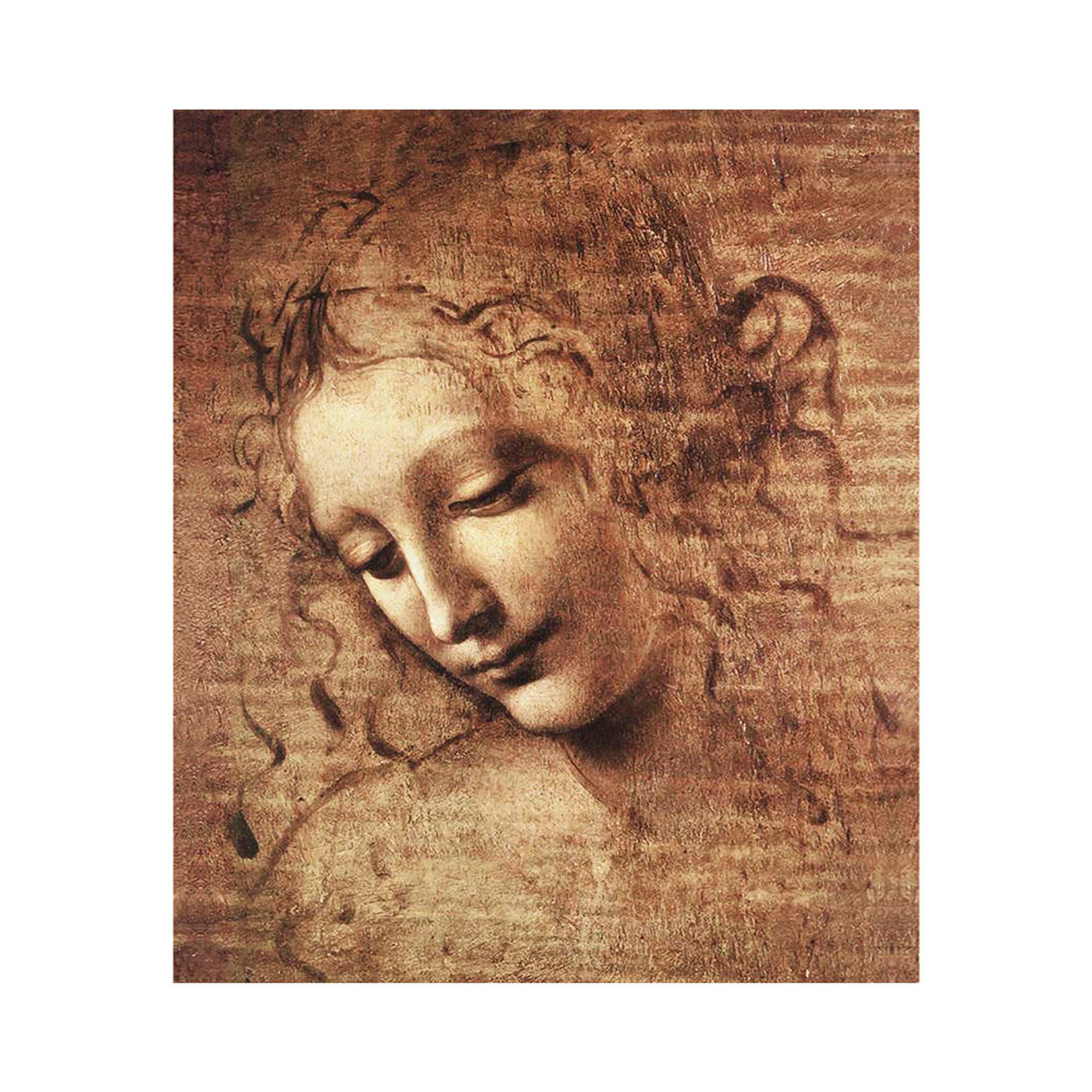 Impression sur toile - Leonardo da Vinci - Jeune fille décoiffée L'arte del regalo vista0