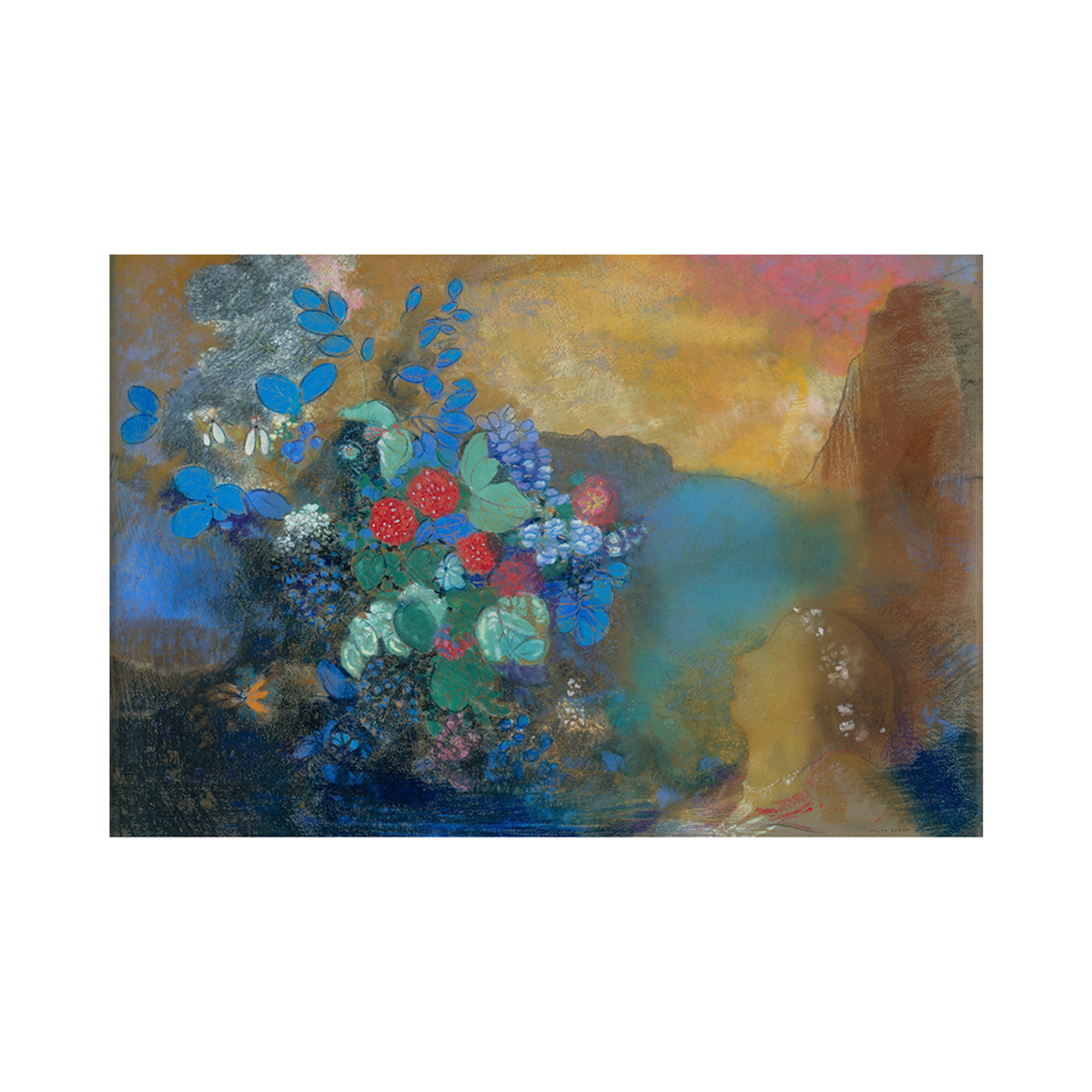 Impresión sobre lienzo - Odilon Redon - Ofelia entre las flores L'arte del regalo vista0