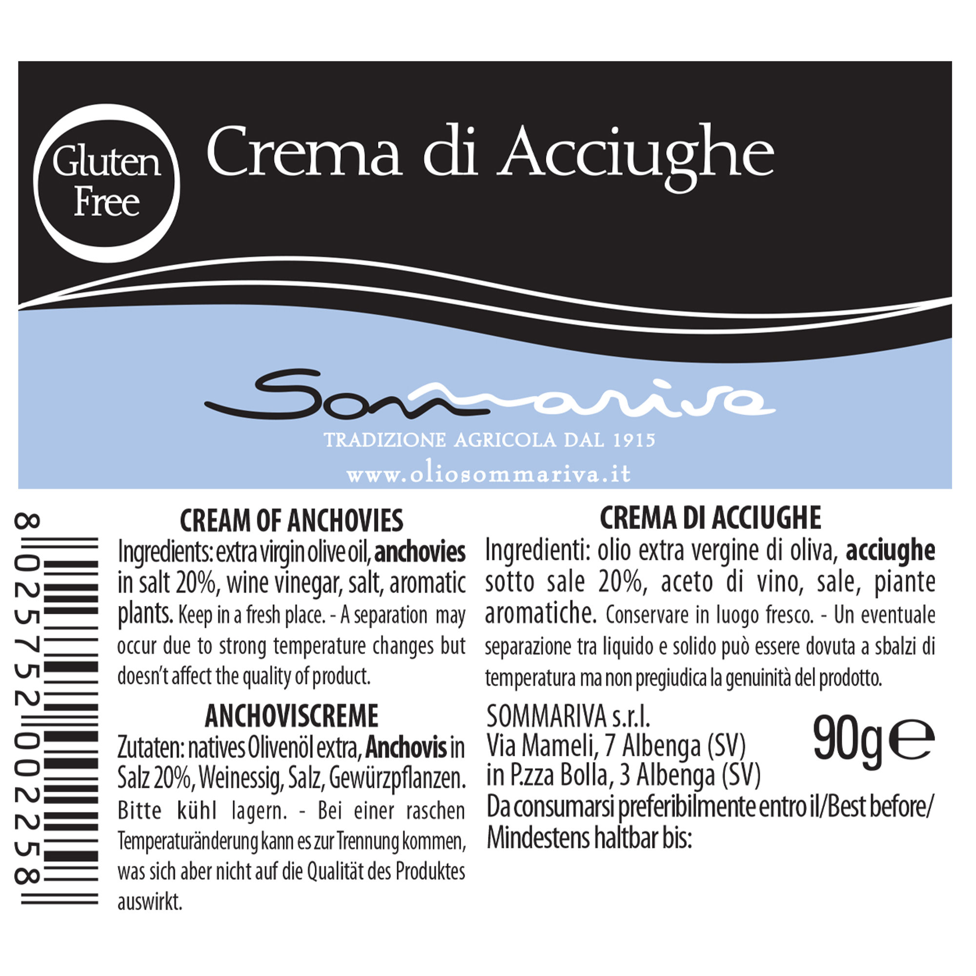 Box 12 vasetti: 6 Crema di acciughe 90 gr - 6 Crema di tonno all'arancia 100 gr Sommariva vista2