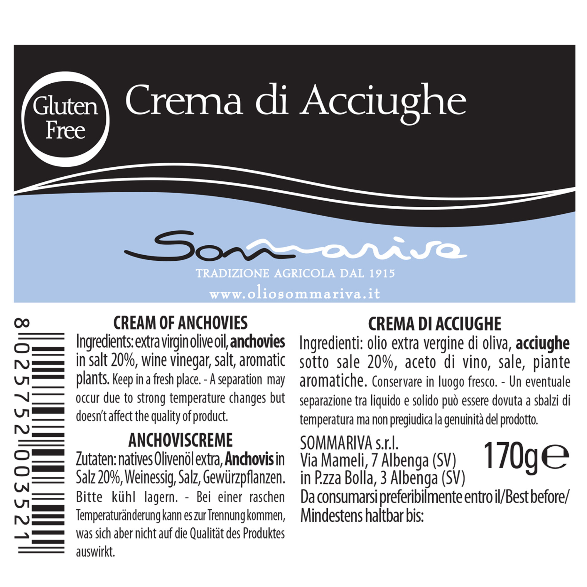 Box 6 vasetti: 3 Crema di acciughe 170 gr - 3 Acciughe sotto sale 200 gr Sommariva vista4