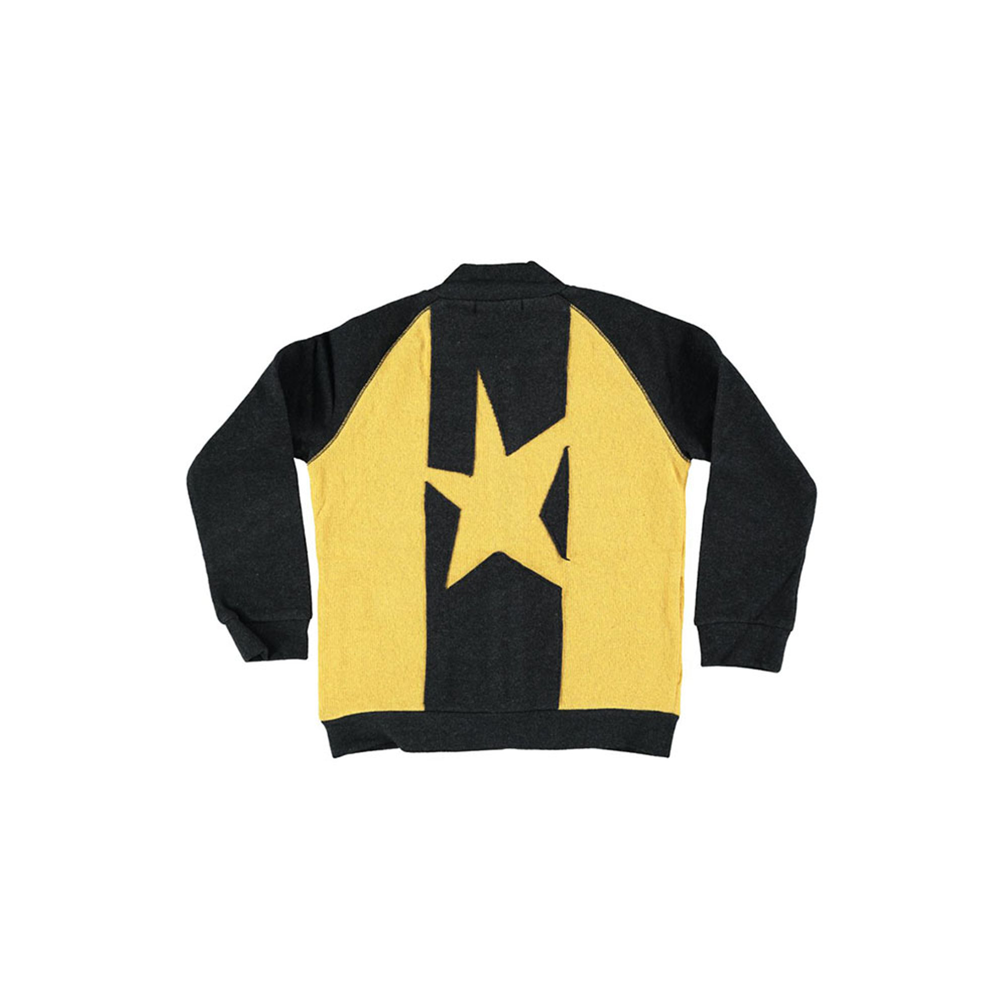 Cardigan giallo con maniche e dettagli blu FRUGOO vista1