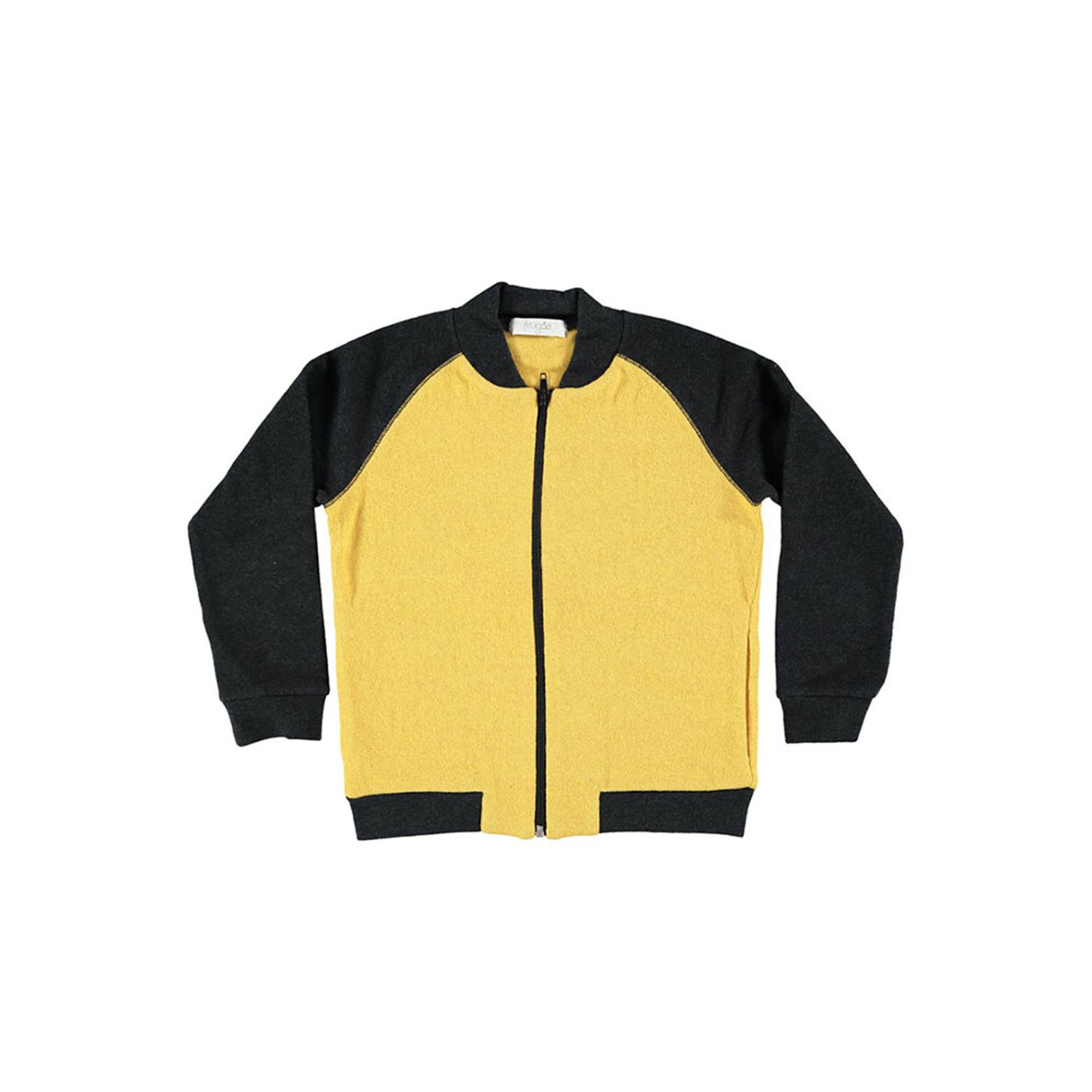 Cardigan giallo con maniche e dettagli blu FRUGOO vista0