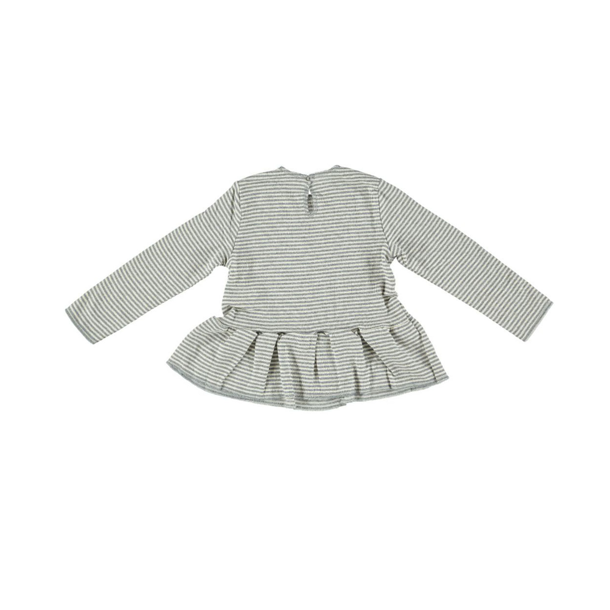 T-shirt a righe bianche e grigie DE CAVANA vista1