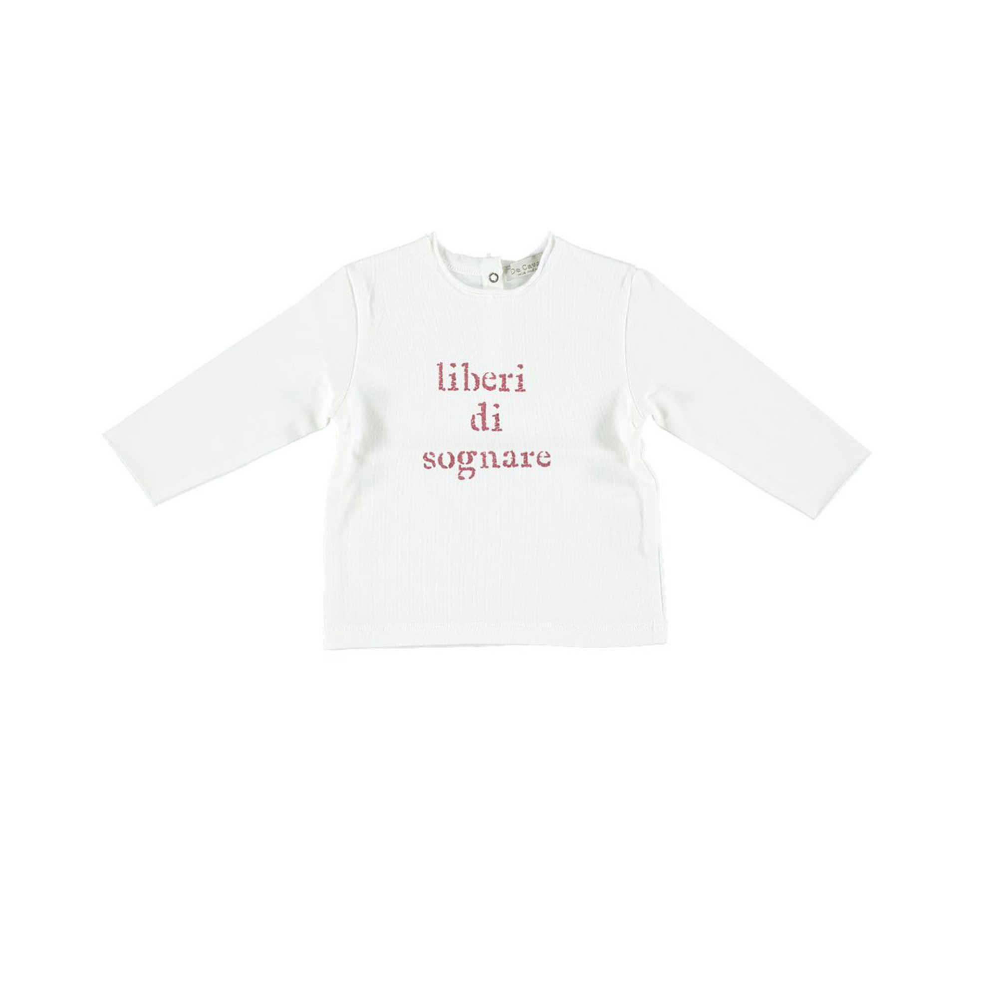 T-shirt bianca "Liberi di sognare" DE CAVANA vista0