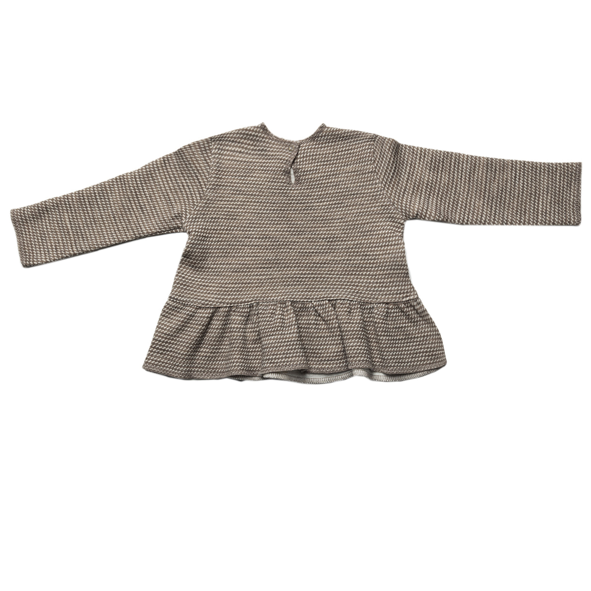 Maglia in cotone beige e bianca DE CAVANA vista2