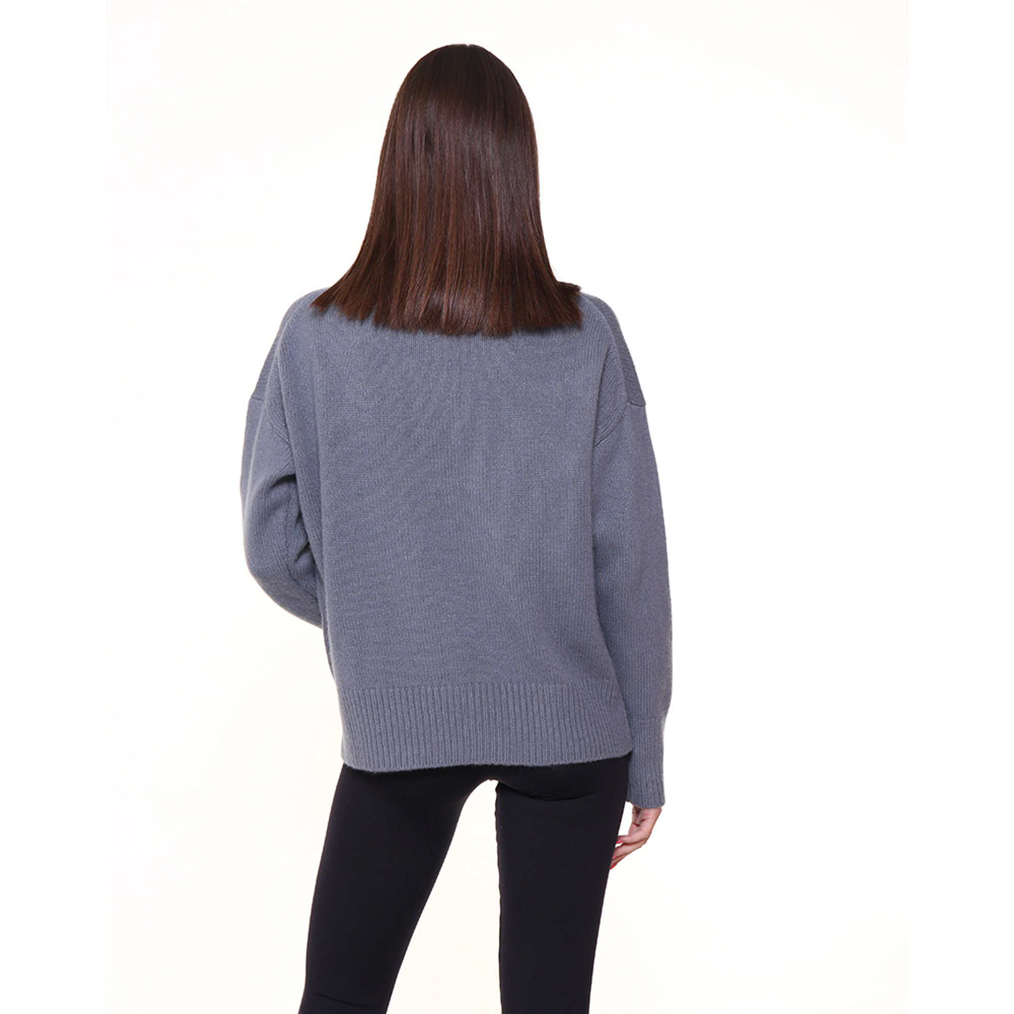 Dolcevita grigio 100% CASHMERE  vista3