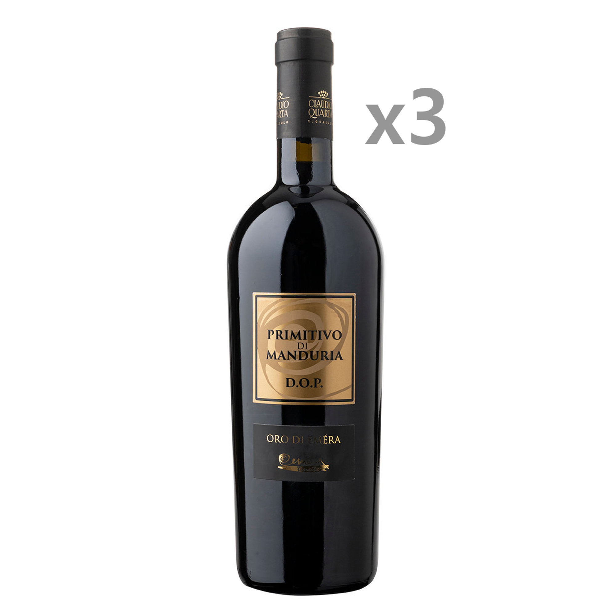 3 bottiglie - "Oro di Emèra" Primitivo di Manduria DOP 2018 Tenute Emèra vista0