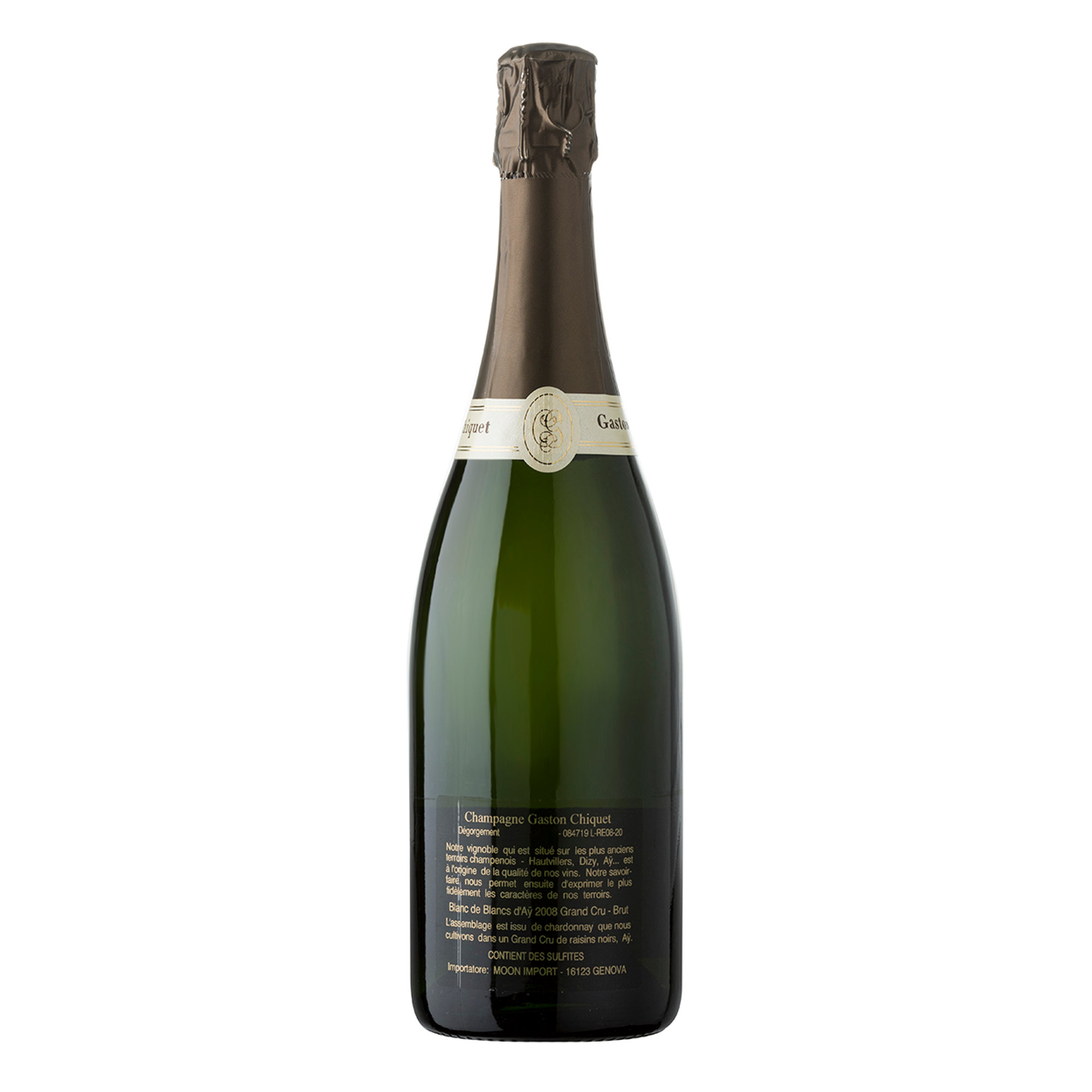 1 bottiglia - Champagne Blanc de blancs d'Ay Grand Cru 2009 Gaston Chiquet vista1