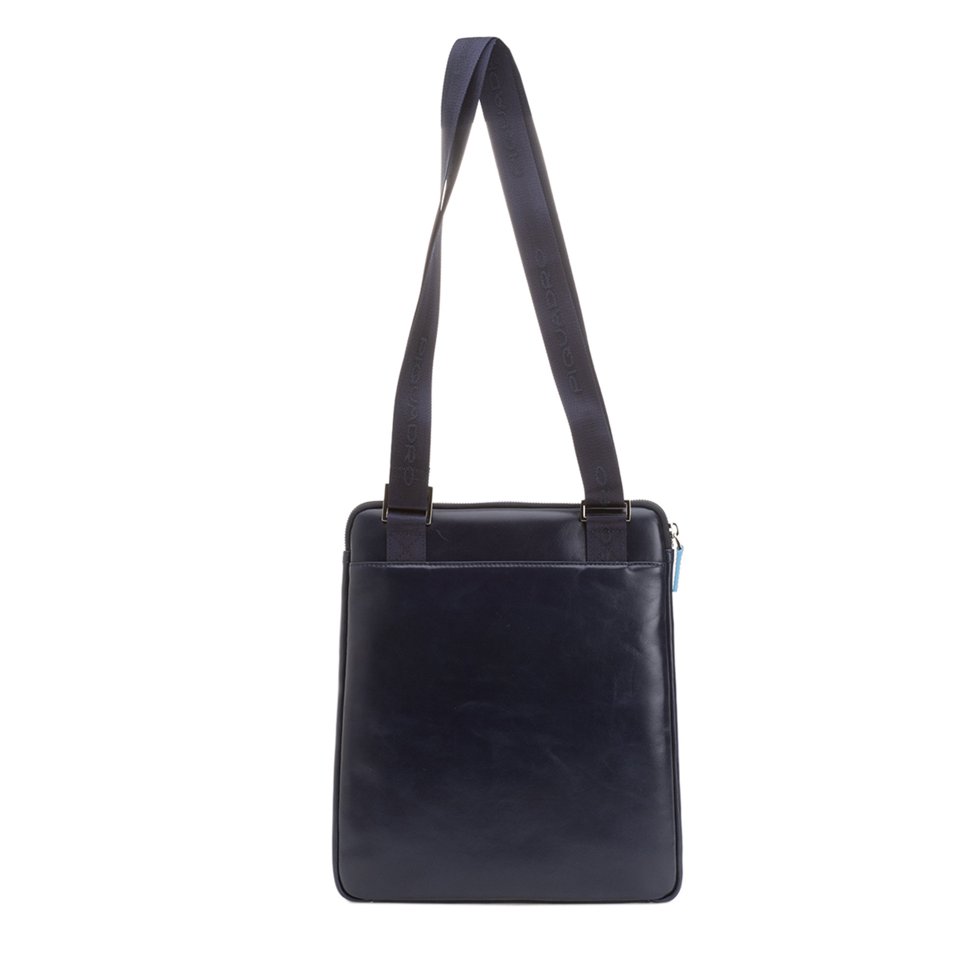 Borsello con tasche in pelle blu Piquadro vista2