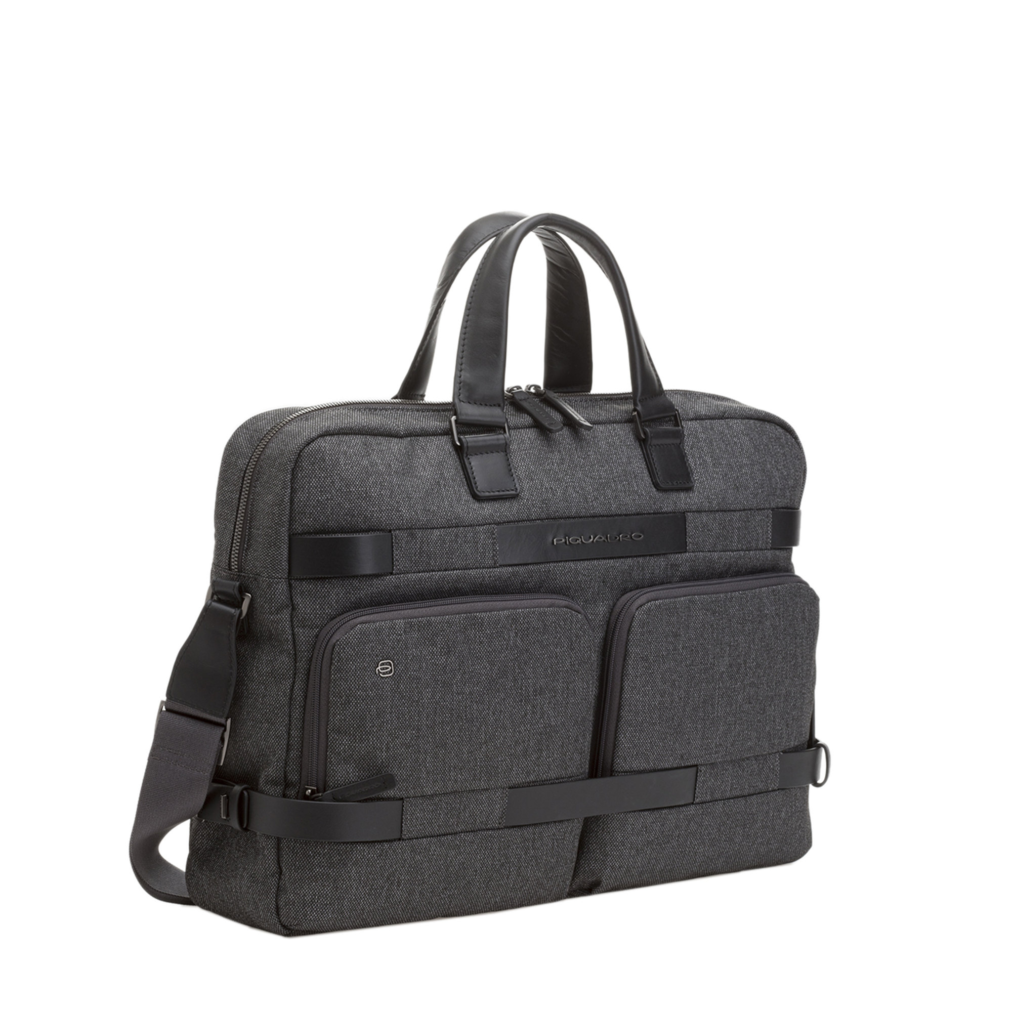 Cartella con tasche frontali sale e pepe Piquadro vista1