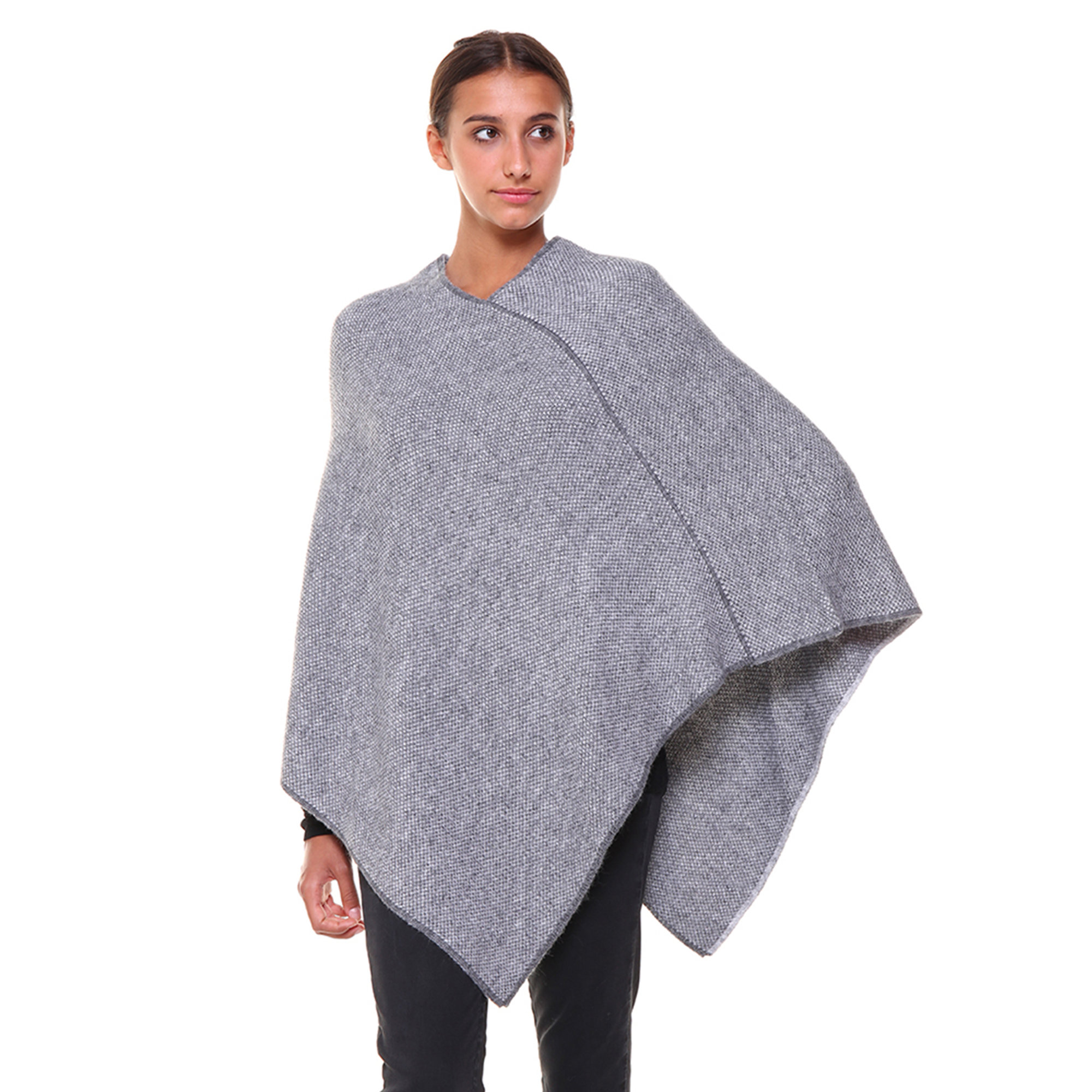Poncho a punta grigio Mandel Accessori vista0