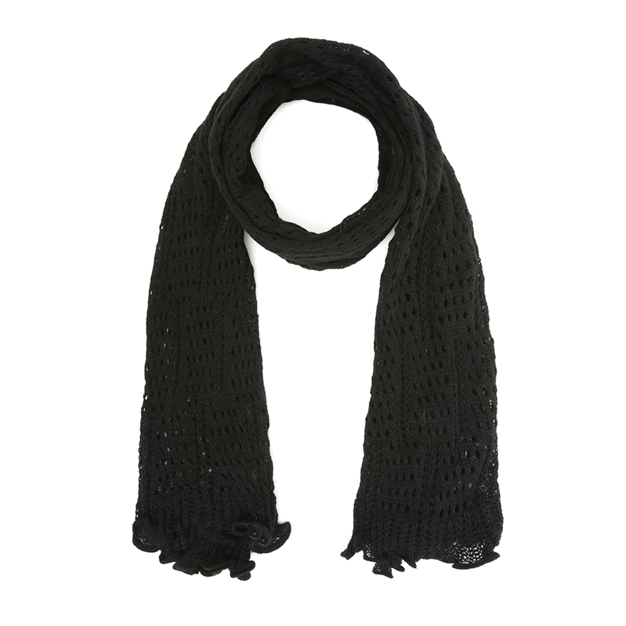 Stola traforata nero Mandel Accessori vista0