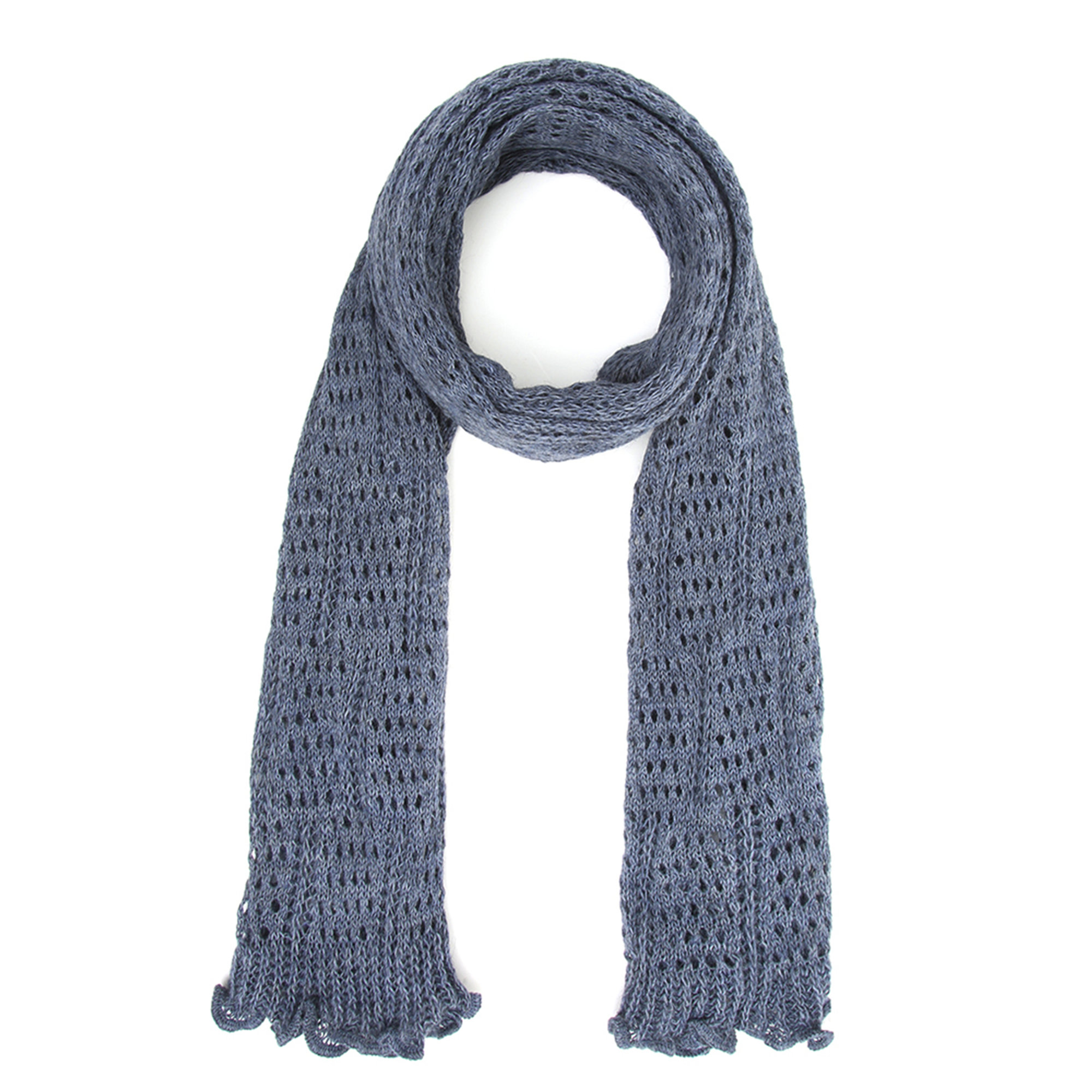 Stola traforata denim Mandel Accessori vista0