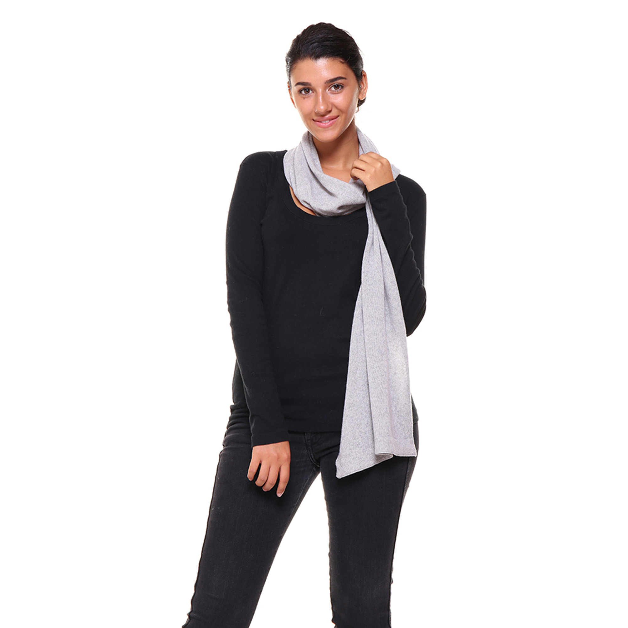 Sciarpa grigio chiaro Mandel Accessori vista2