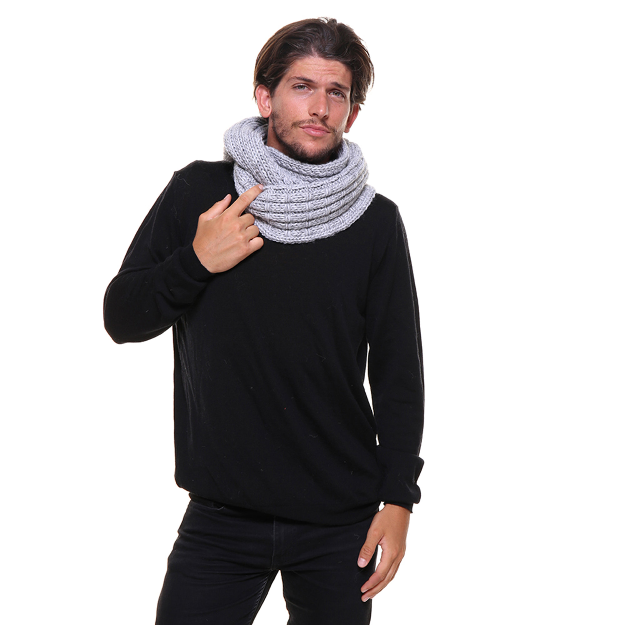 Collo double grigio chiaro Mandel Accessori vista1