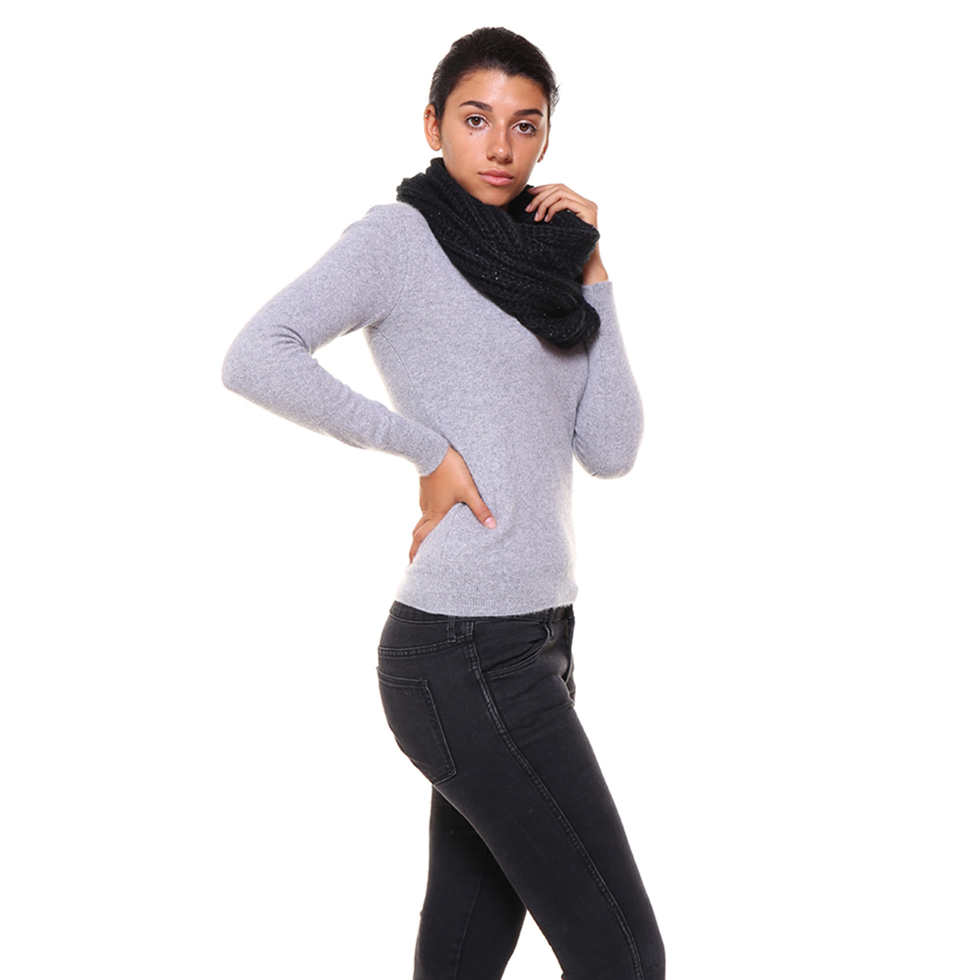 Collo glitter nero Mandel Accessori vista1