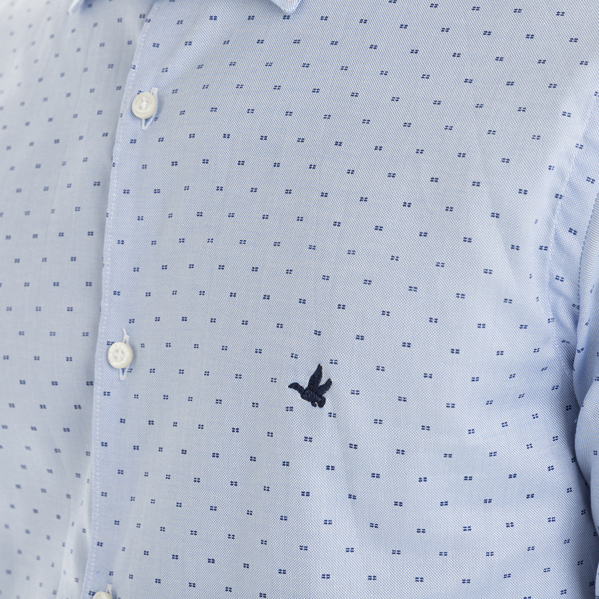 Camicia a righe denim e bianco Brooksfield vista3