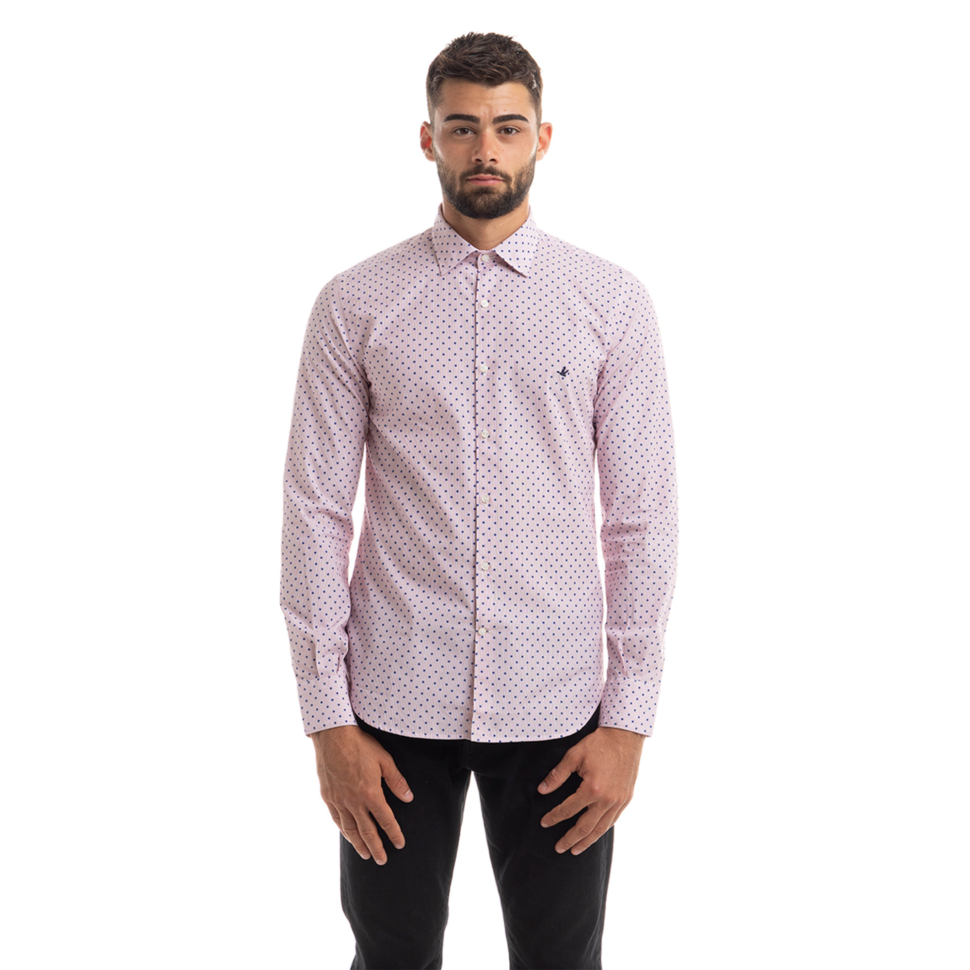 Camicia fitted a fantasia multicolor Brooksfield vista0