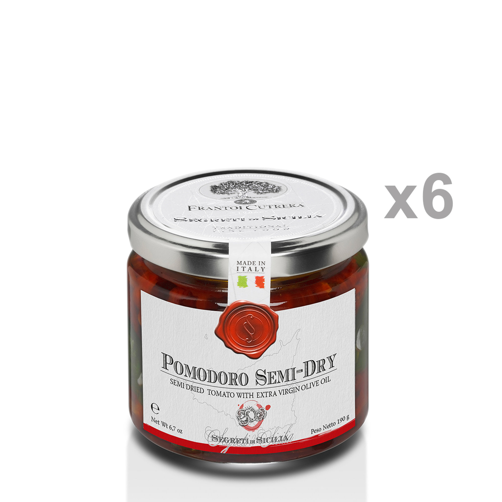 6 vasetti - Pomodoro semi Dry 190 gr Segreti di Sicilia vista0