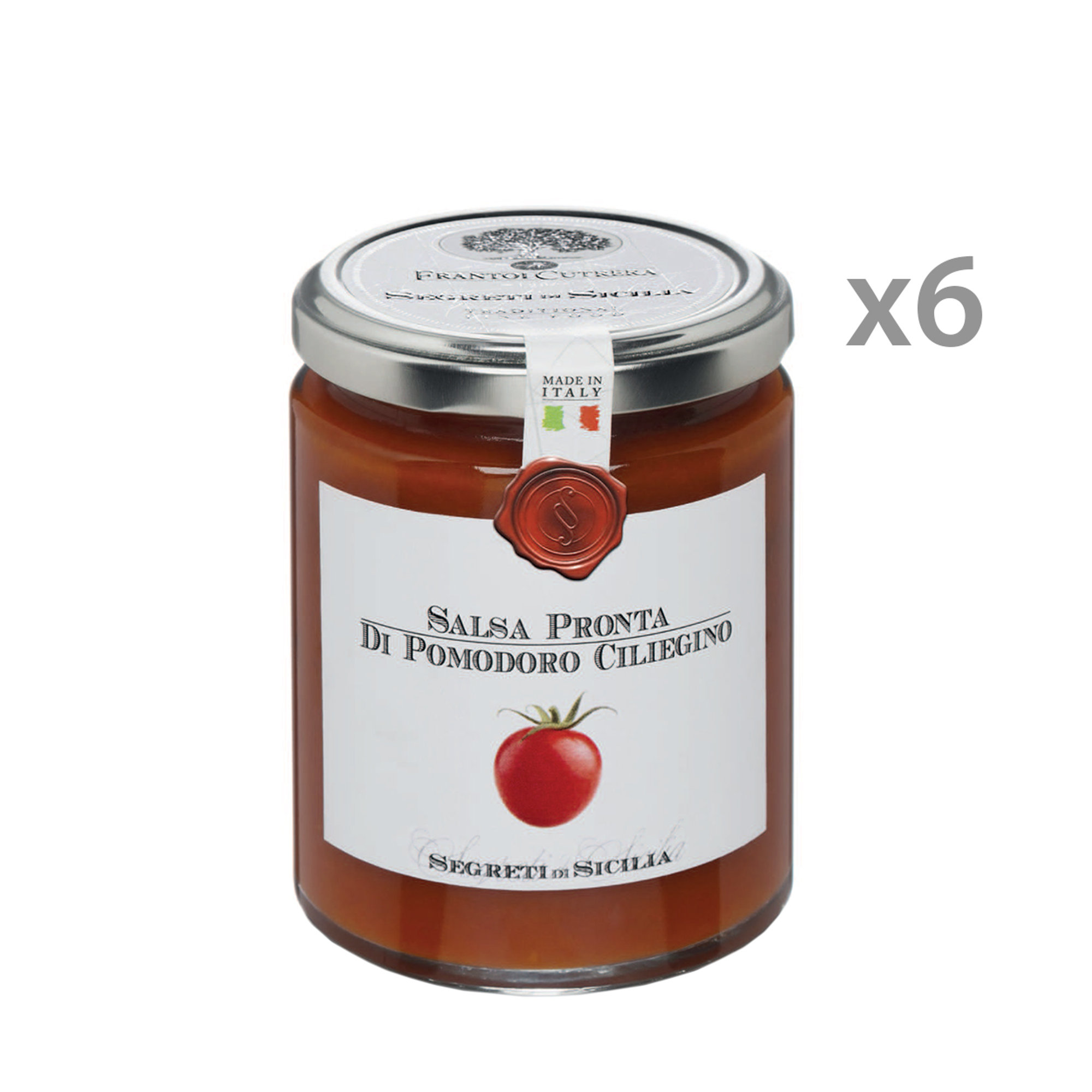 6 vasetti - Salsa Pronta di pomodoro Ciliegino 290 gr Segreti di Sicilia vista0