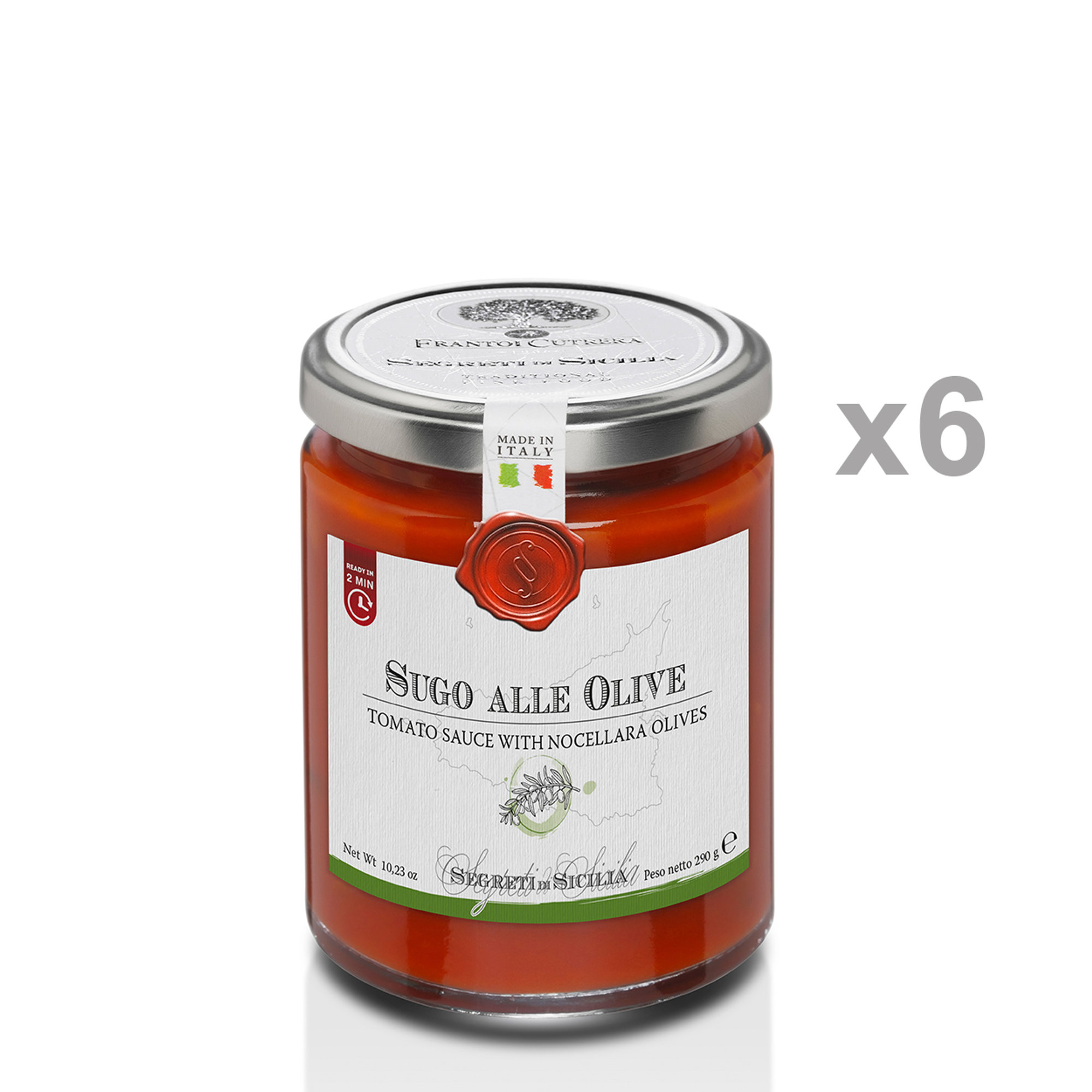 6 vasetti - Sugo alle olive Nocellara Etnea 290 gr Segreti di Sicilia vista0