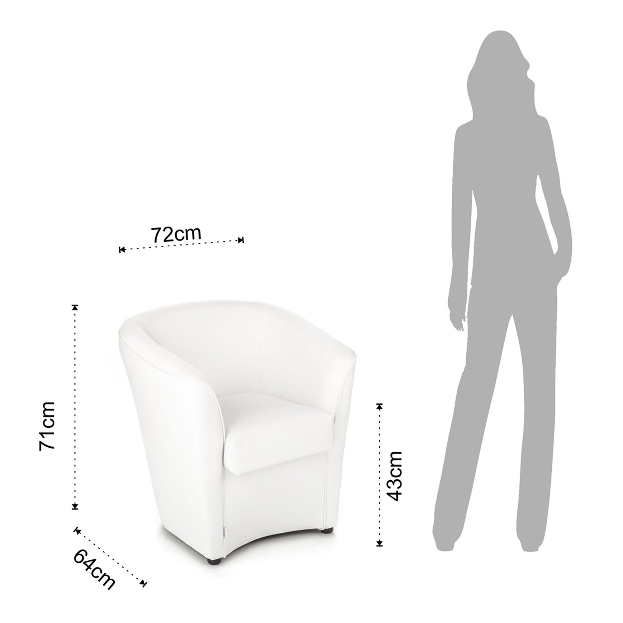 Fauteuil VANESSA, blanc La casa Black & White vista4