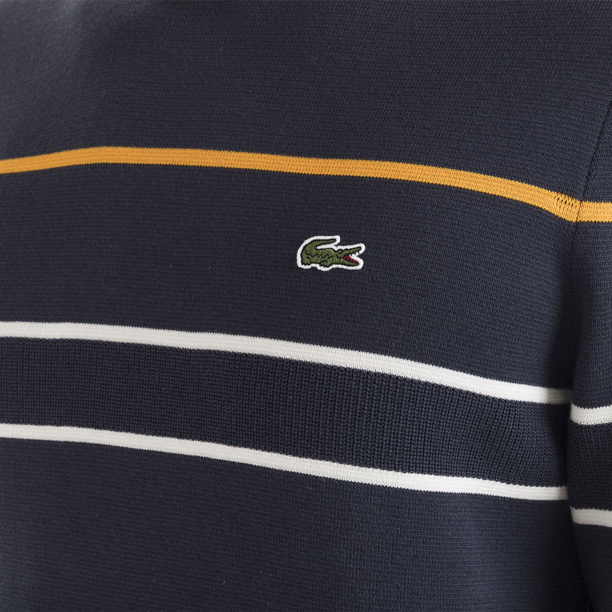Pullover in cotone a righe multicolor Lacoste vista3
