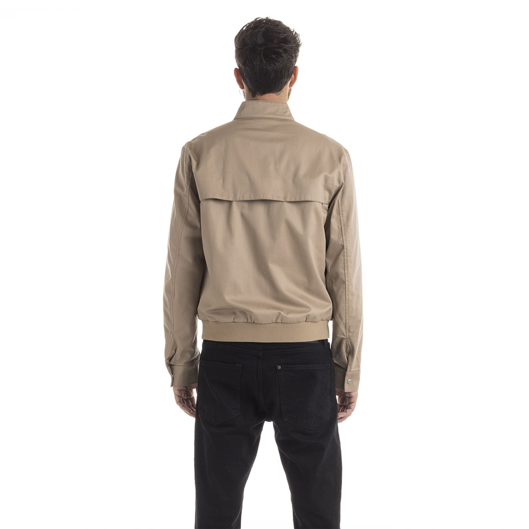 Giubbotto in twill di cotone sabbia Lacoste vista1